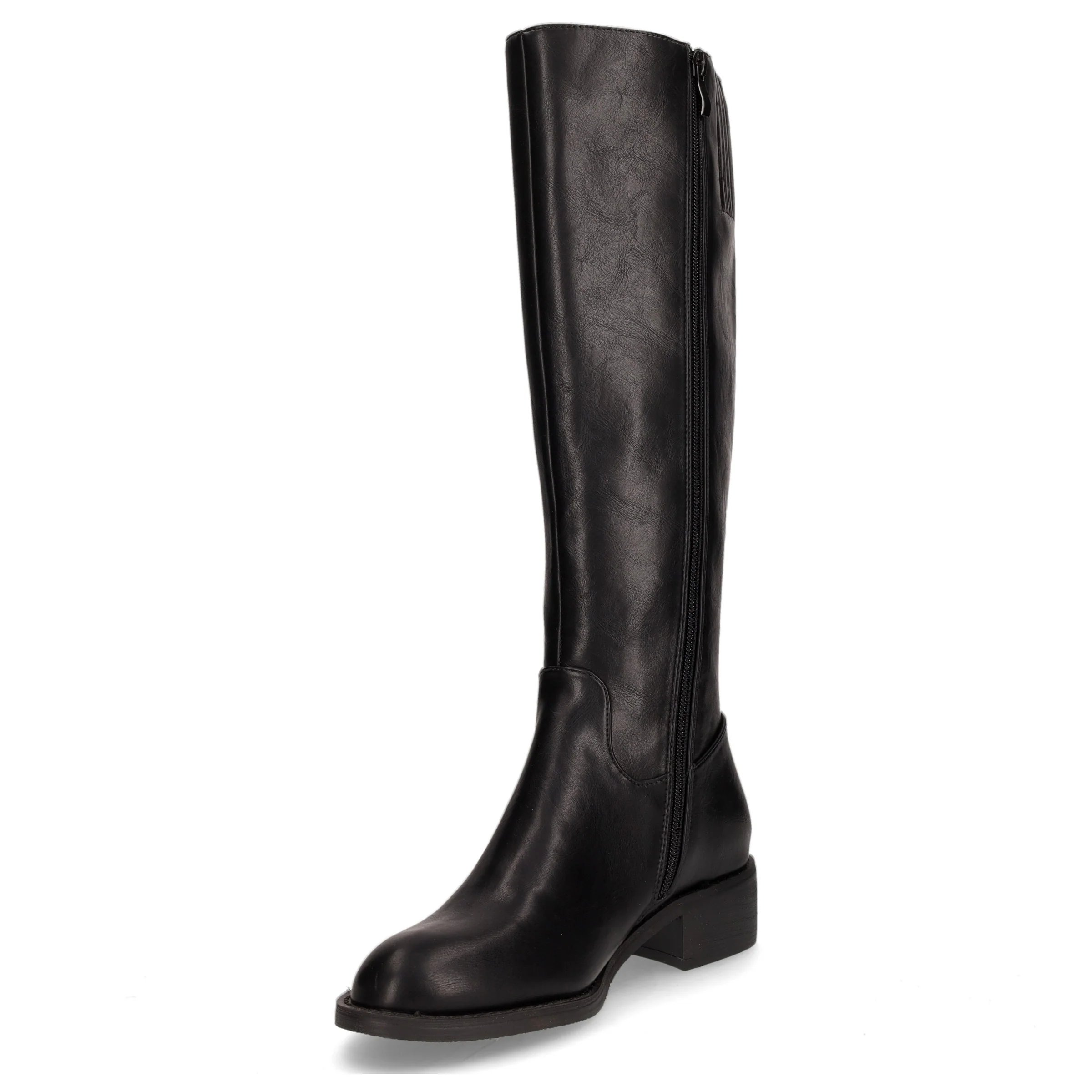 Stivale in ecopelle con zip nero - Image 3
