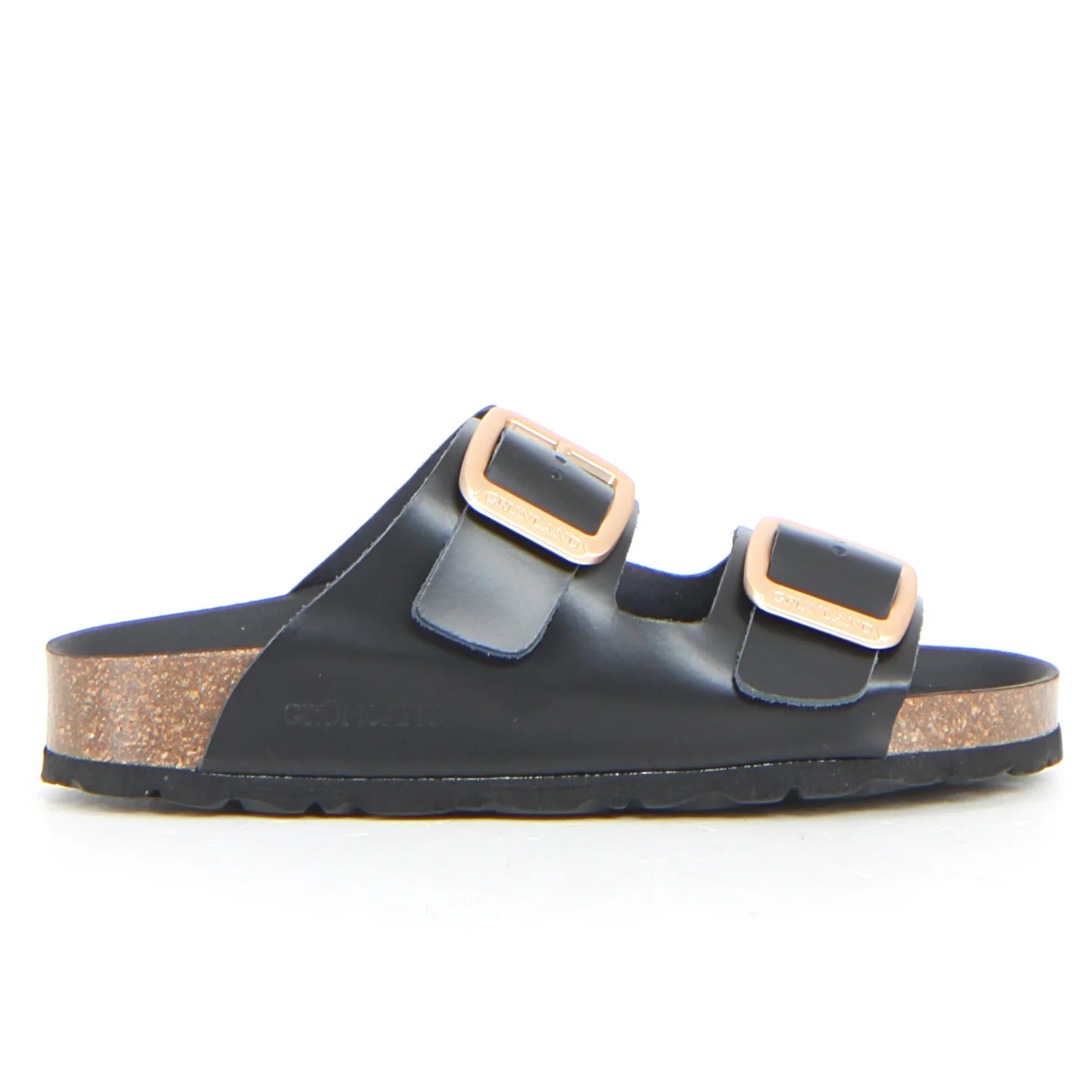 Enny ciabatta in pelle nero