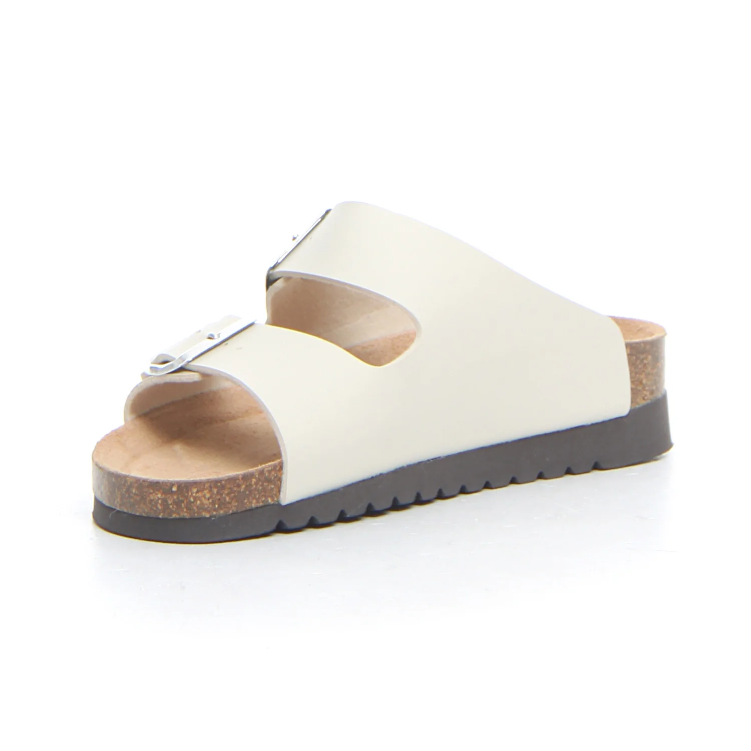 Hola ciabatta in ecopelle con platform beige - Image 3