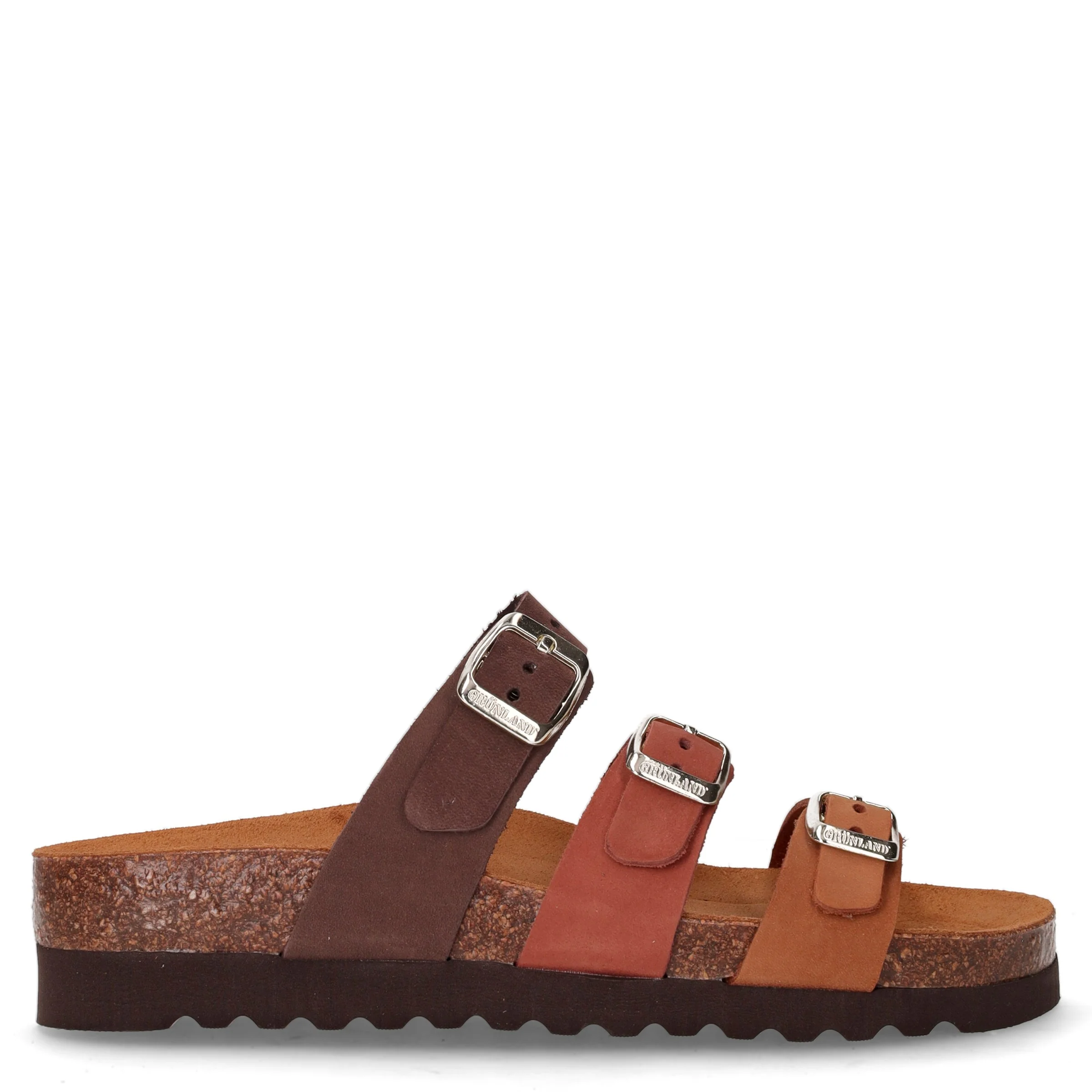 Hola ciabatta in pelle marrone