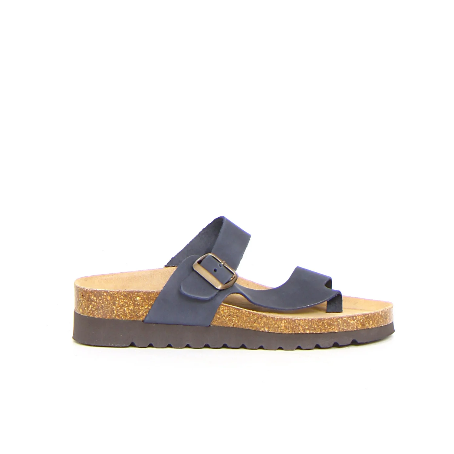 Hola ciabatta infradito in pelle blu