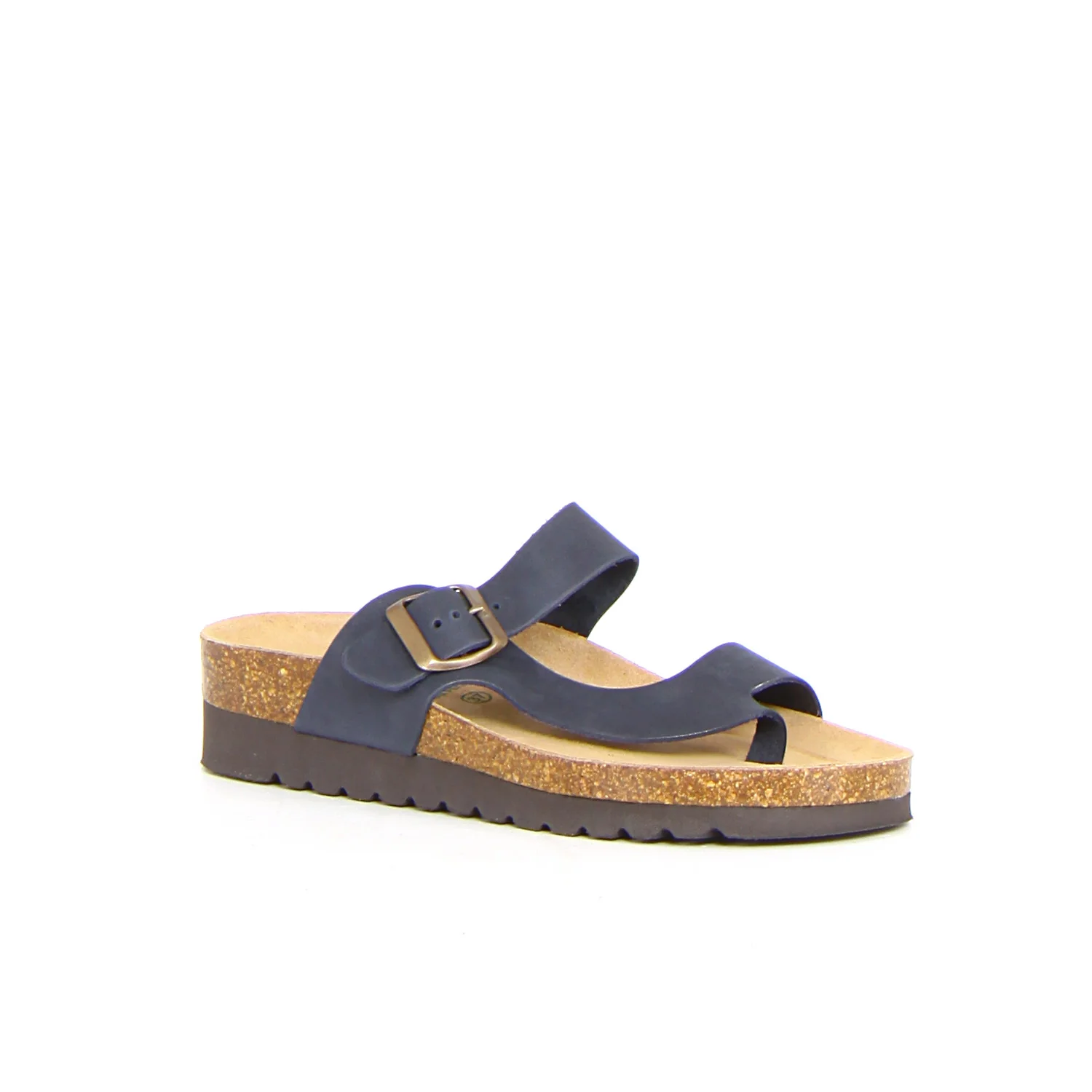 Hola ciabatta infradito in pelle blu - Image 2