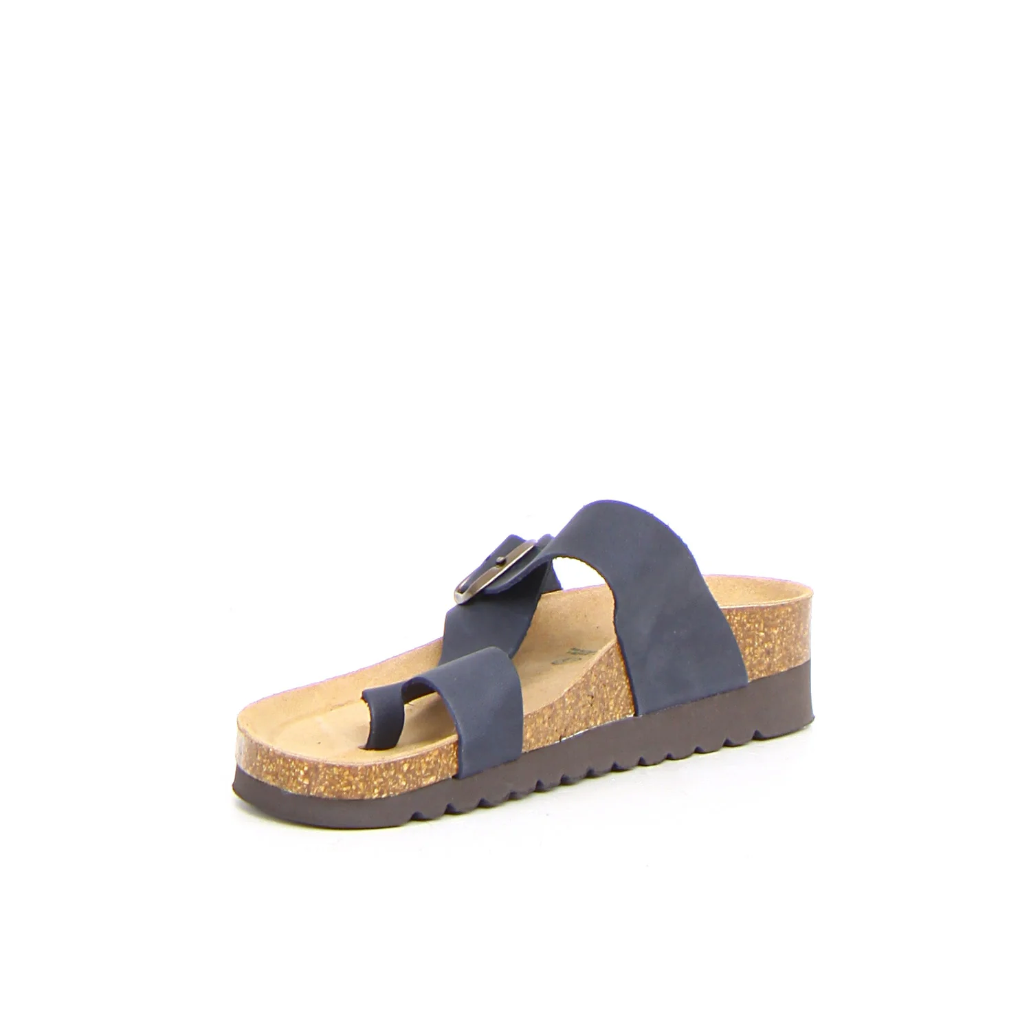 Hola ciabatta infradito in pelle blu - Image 3