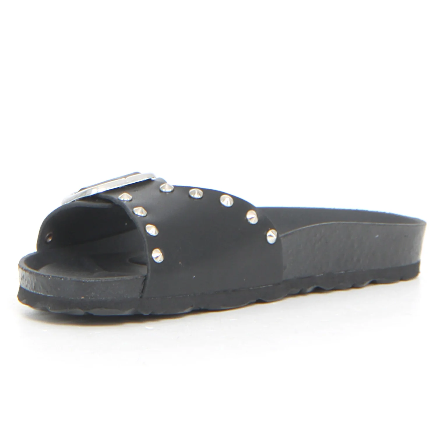 Sara ciabatta in ecopelle con borchie nero - Image 3
