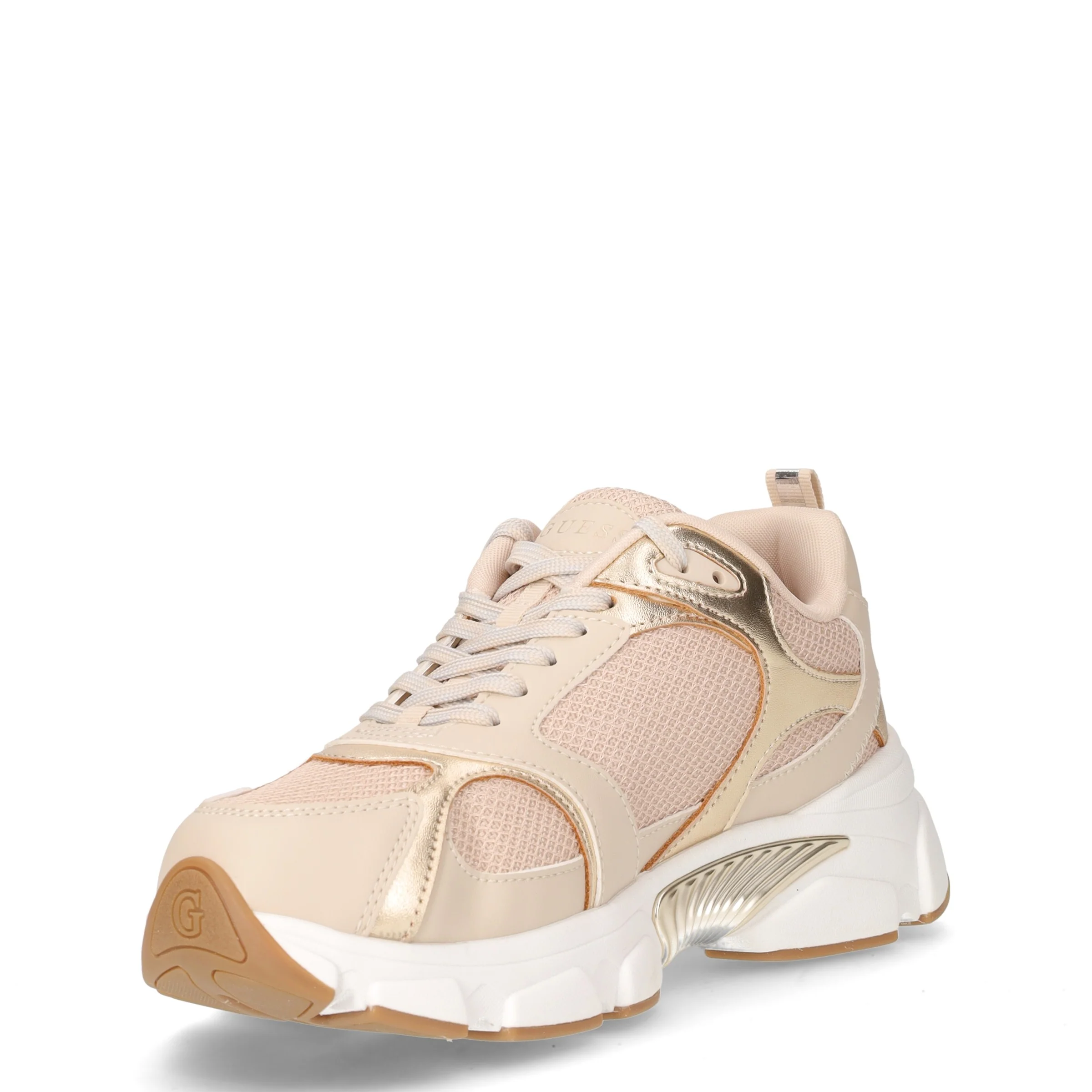 Sneaker in ecopelle e tessuto sabbia - Image 3