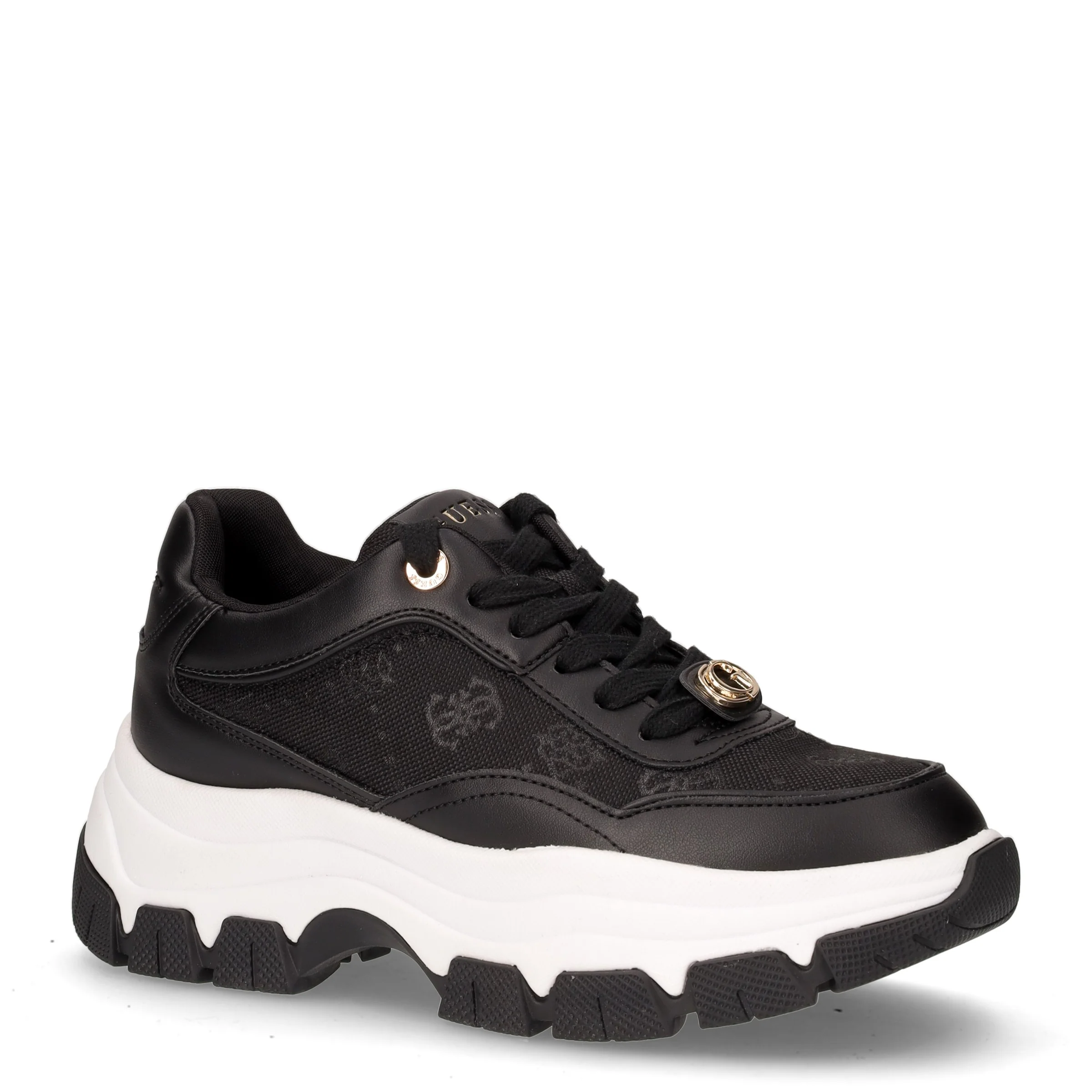 Sneaker in tessuto ed ecopelle nero - Image 2