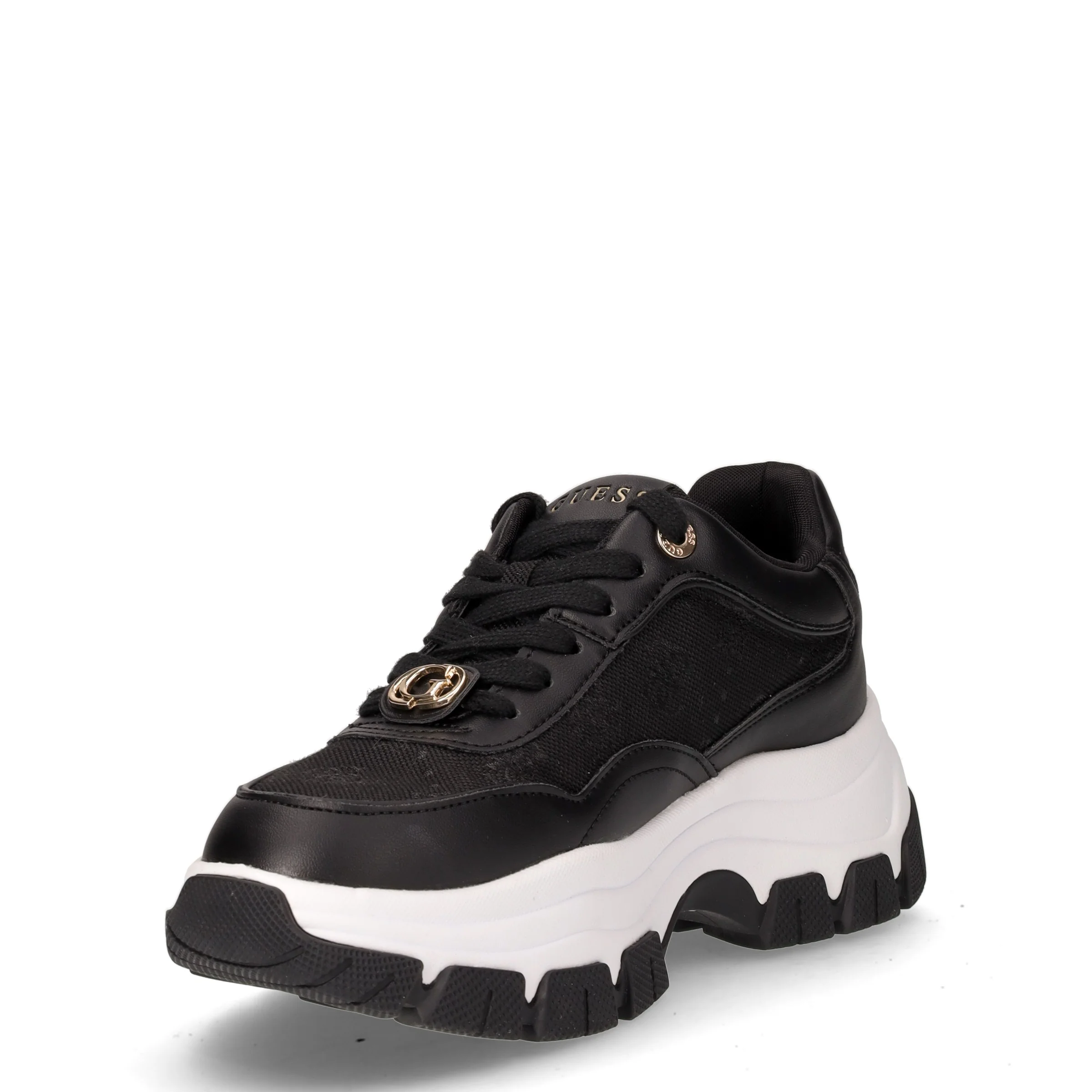 Sneaker in tessuto ed ecopelle nero - Image 3