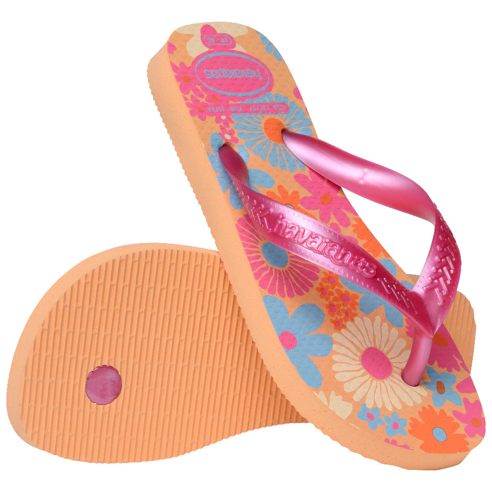 Kids flores infradito da bambina peach - Image 3