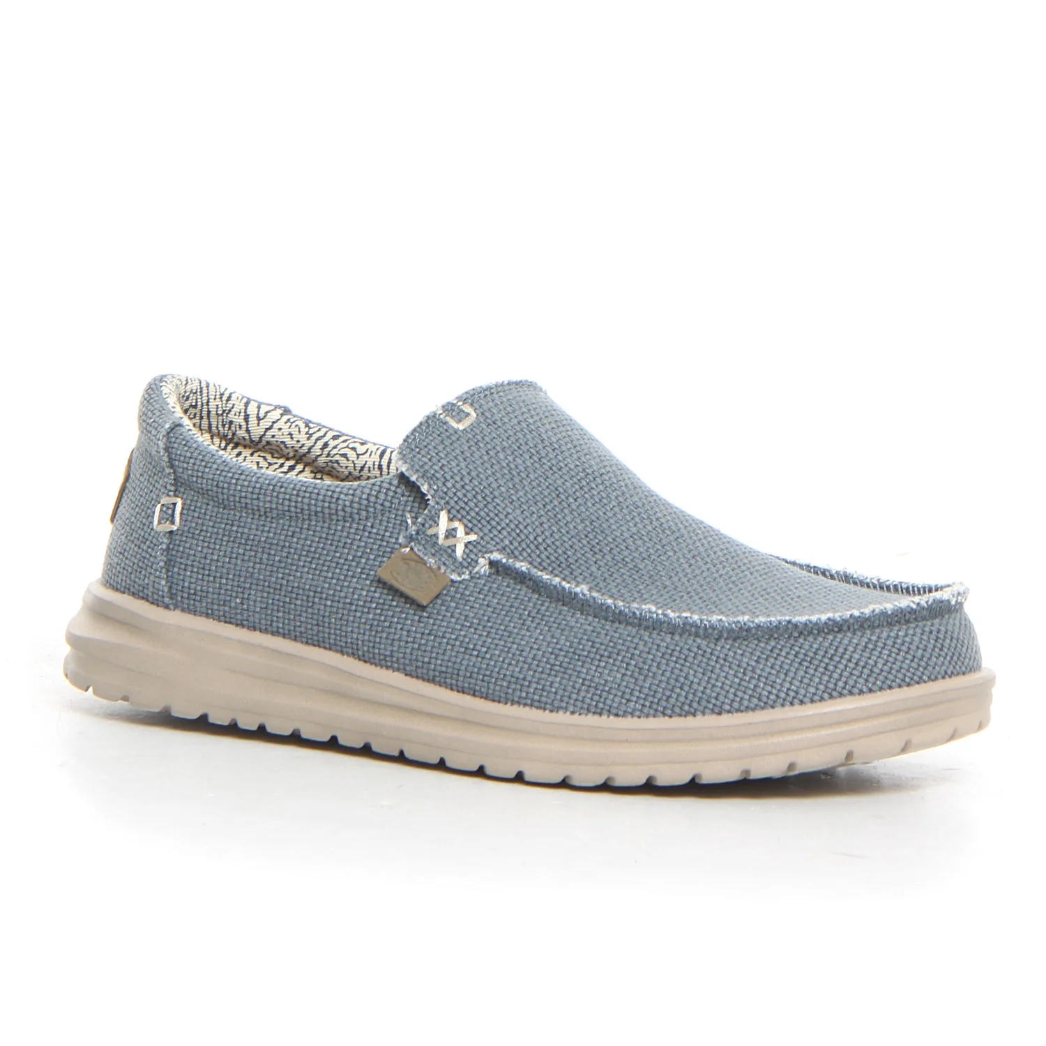 Mikka mocassino sportivo in tessuto blu - Image 2