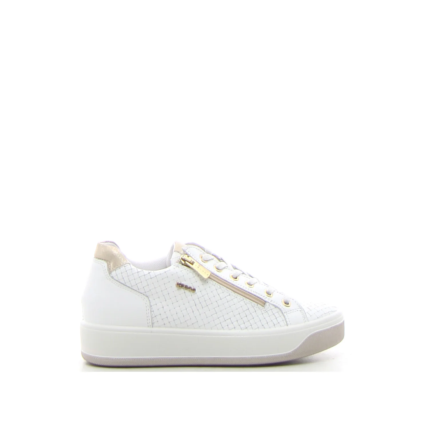 Sneaker con zip bianco