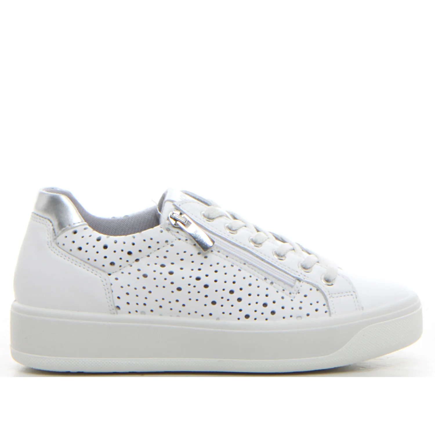 Sneaker con zip bianco