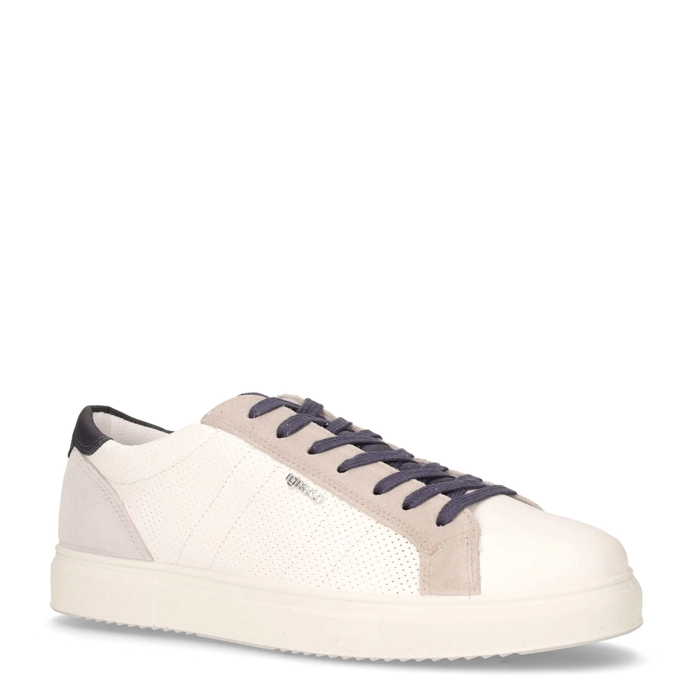 Sneaker in pelle bianco blu - Image 2