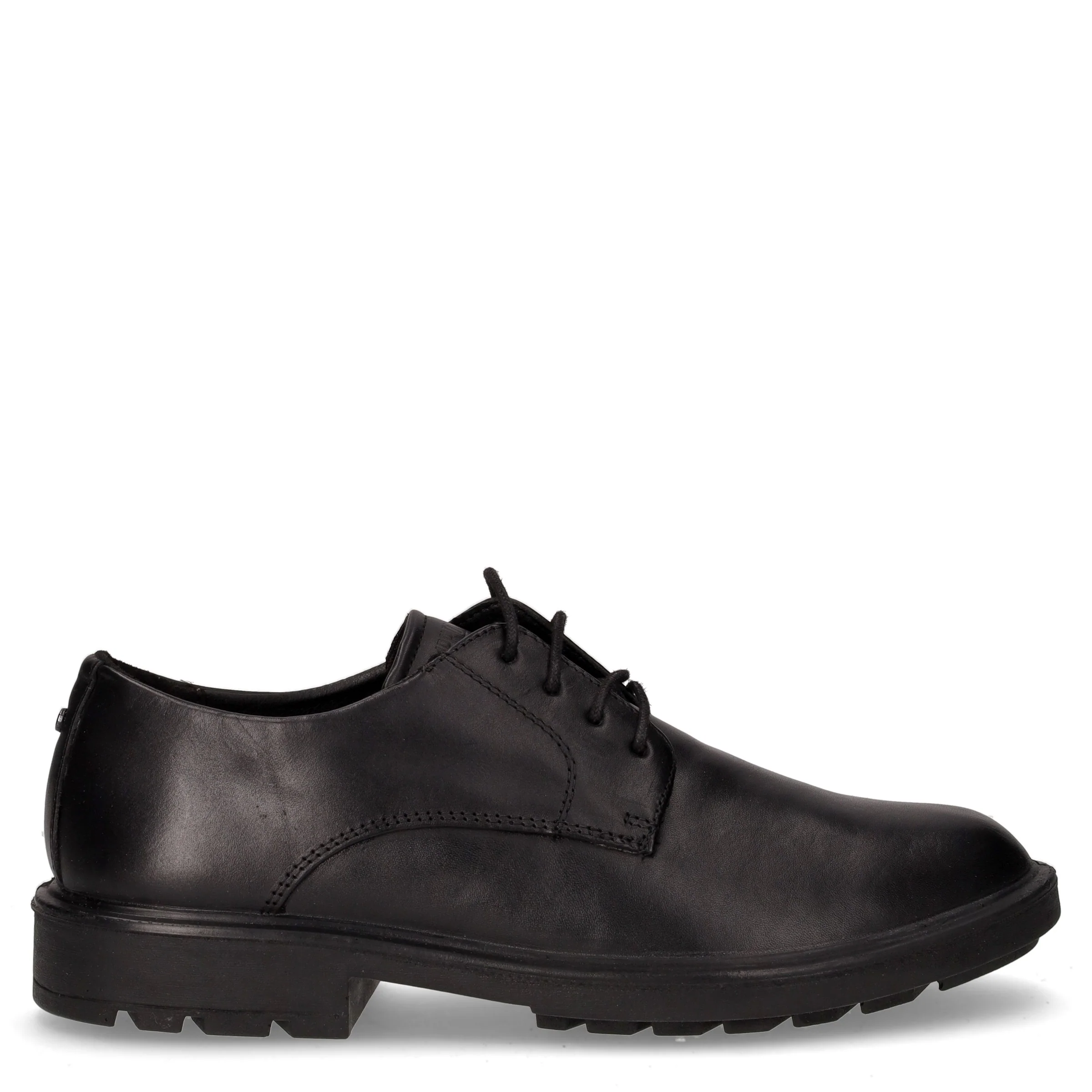 Stringata in pelle nero