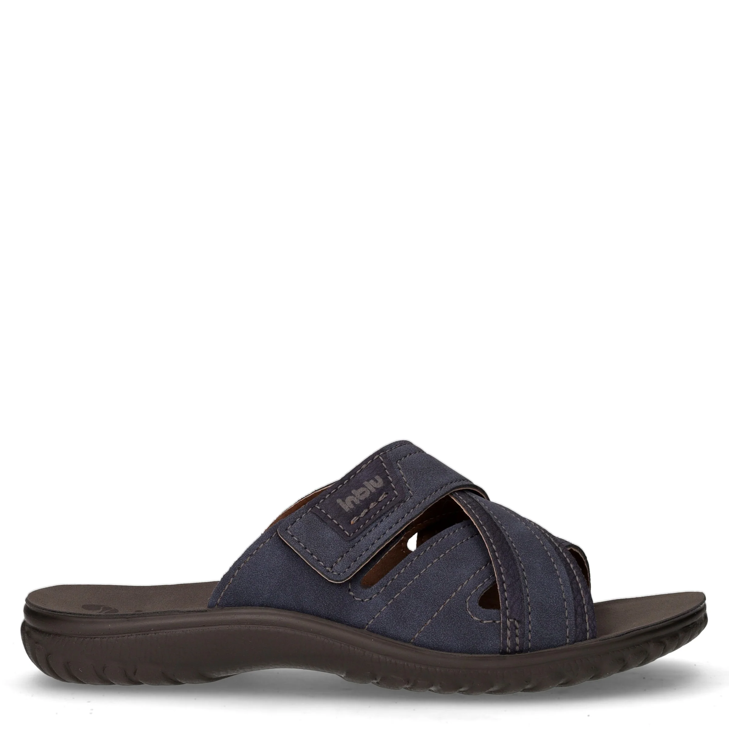 Ciabatta aperta in ecopelle blu