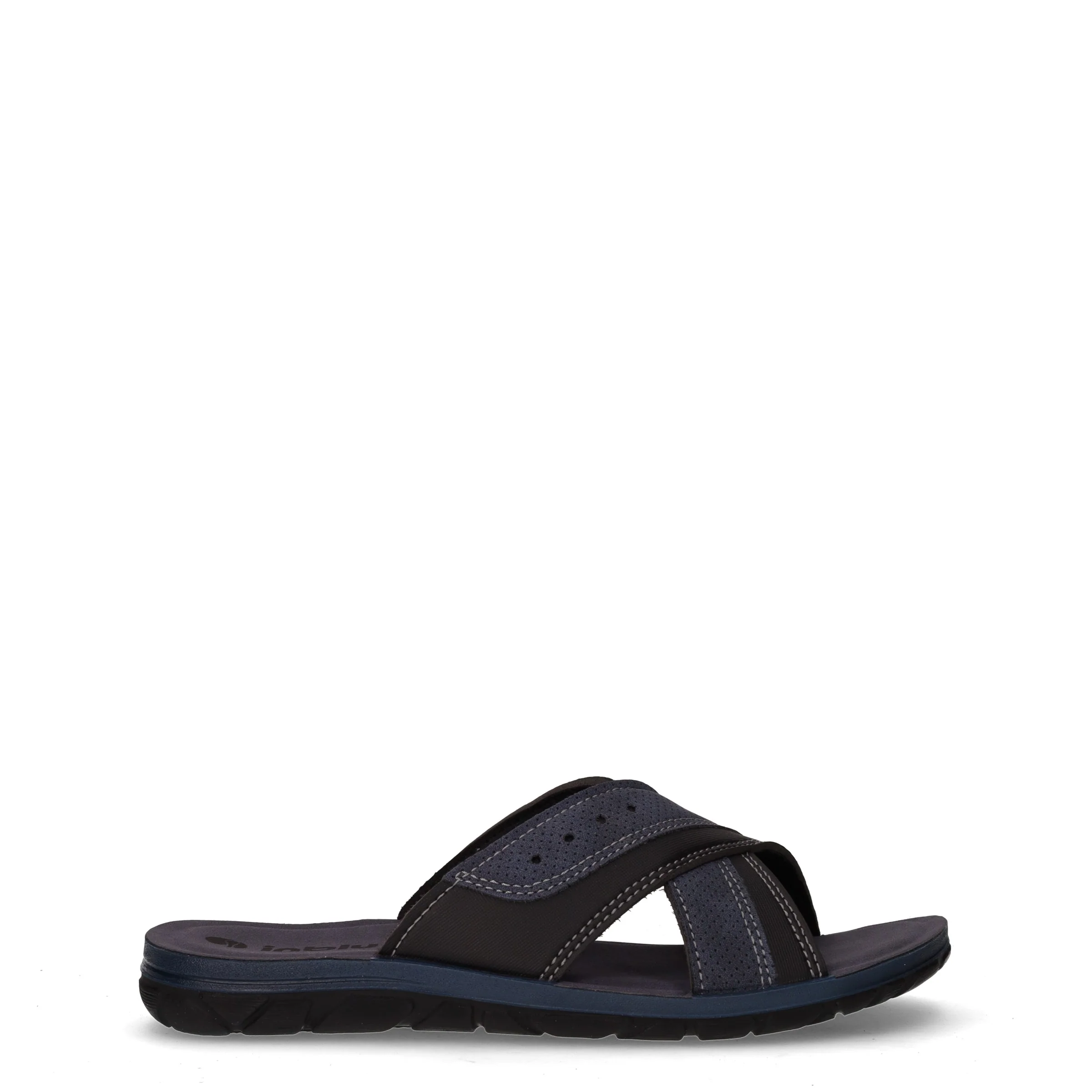 Ciabatta in ecopelle blu
