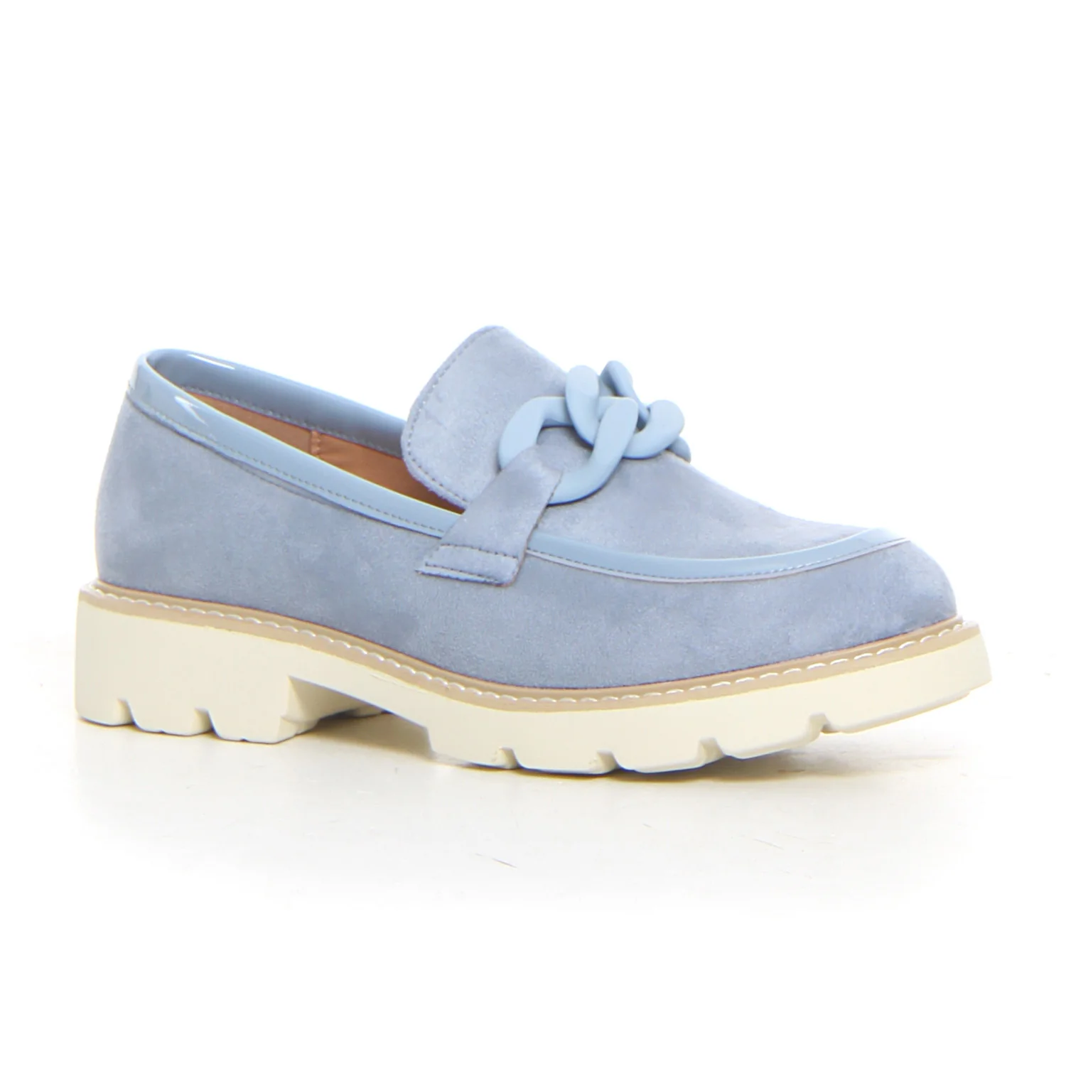 Mocassino con carrarmato light blue - Image 2