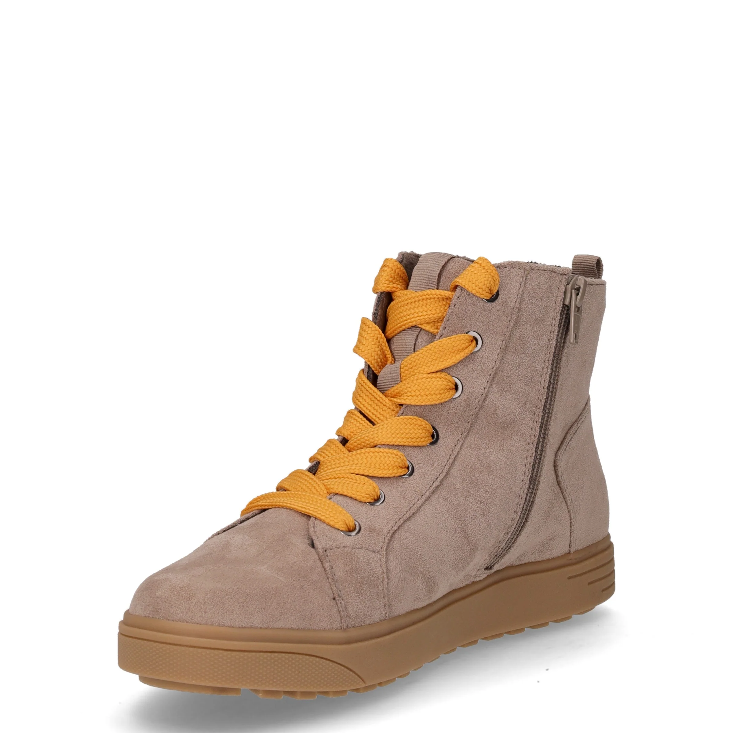 Sneaker in tessuto con zip pietra zafferano - Image 3