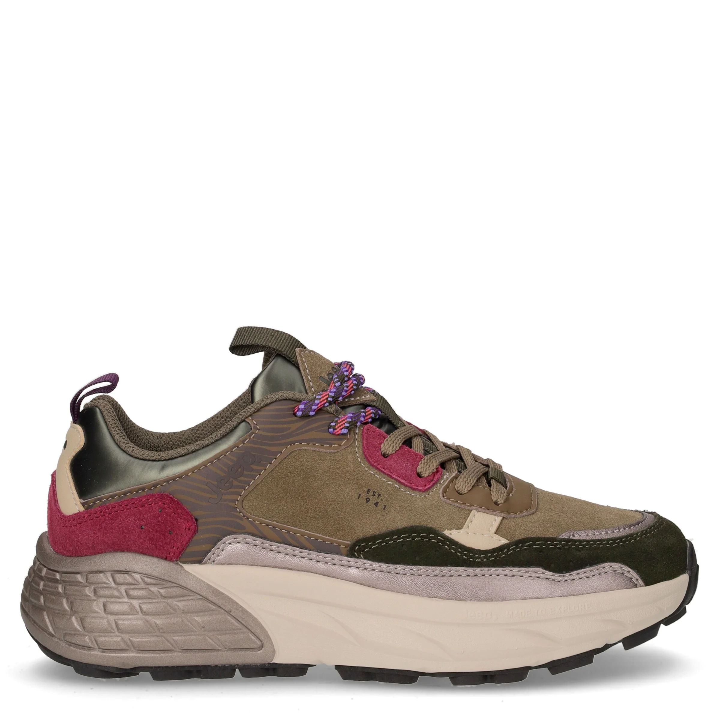 Groove Jungle sneaker in pelle verde foresta