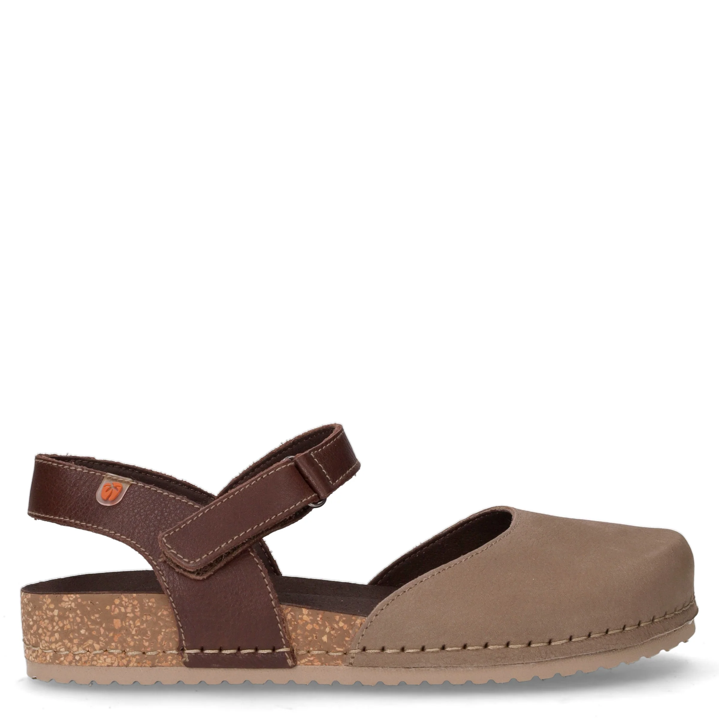 Sandalo basso in pelle grigio