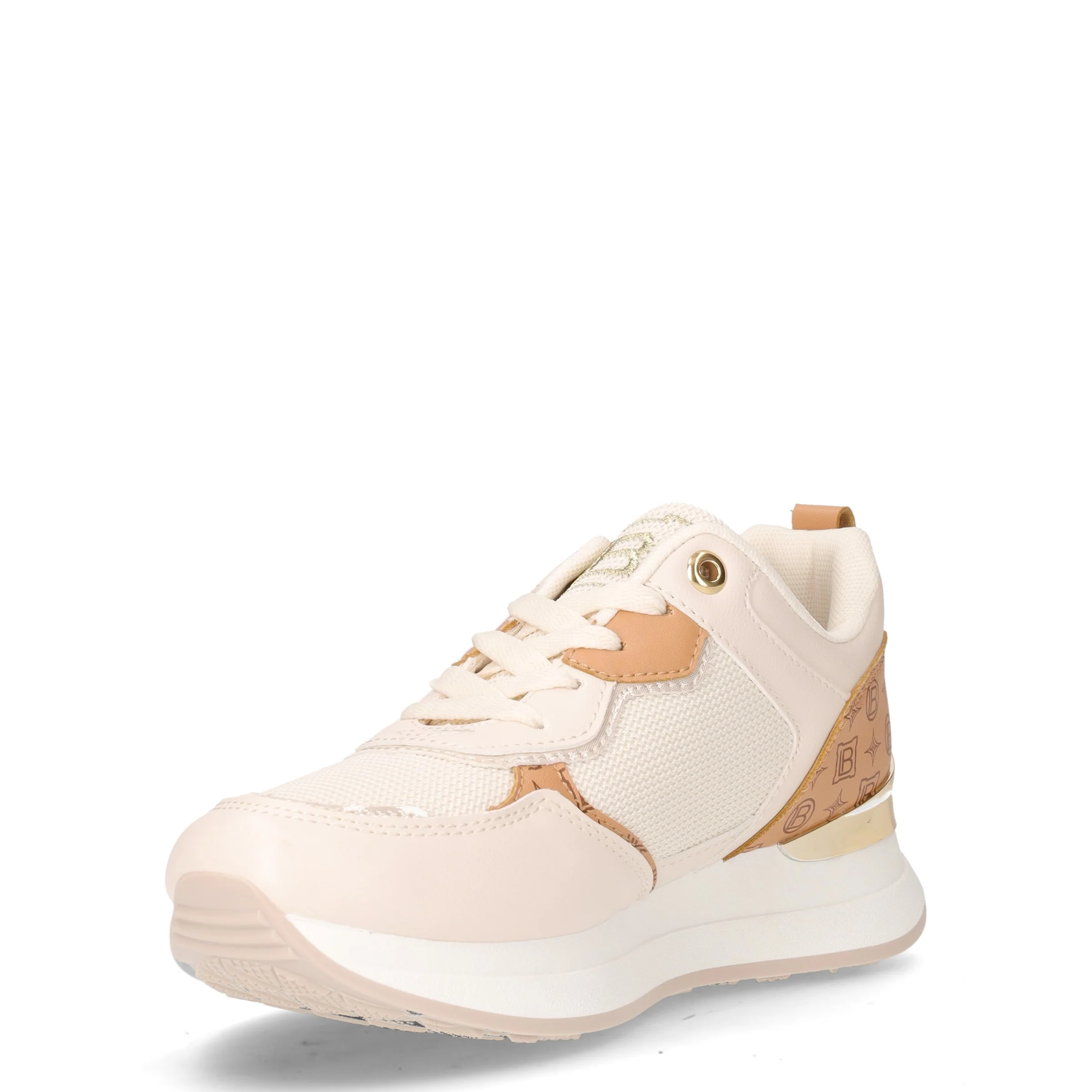 Sneaker in tessuto ed ecopelle avorio - Image 3