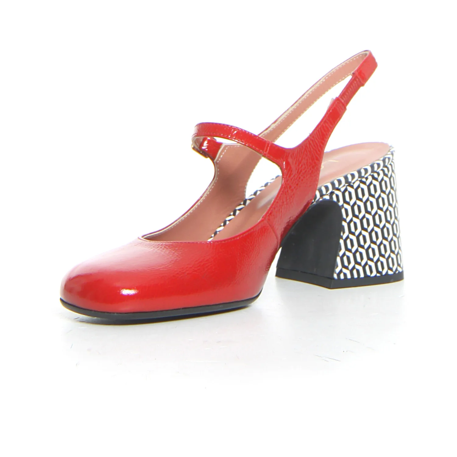 Sandalo slingback con punta chiusa fire opti nero - Image 3