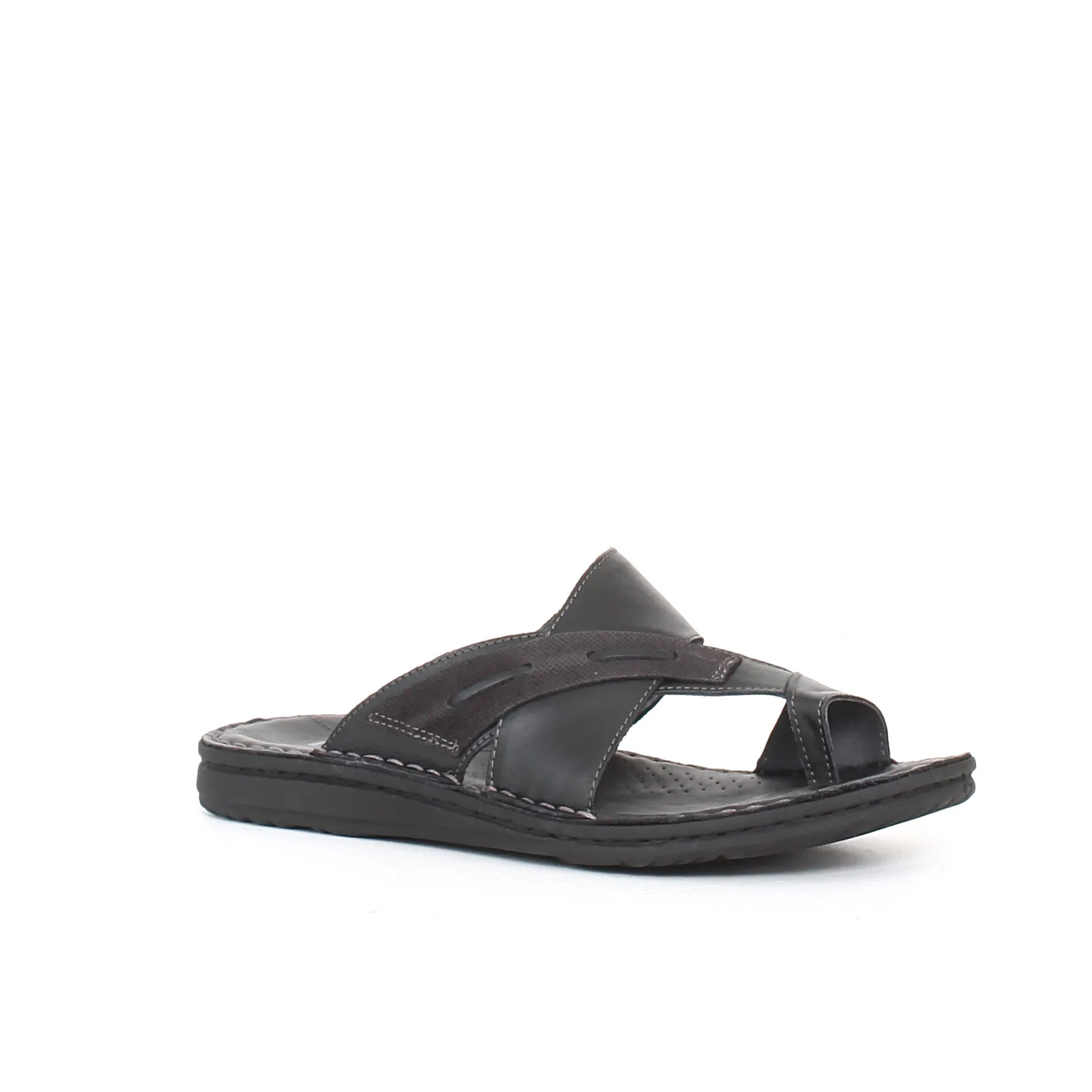 Ciabatta aperta in pelle nero - Image 2