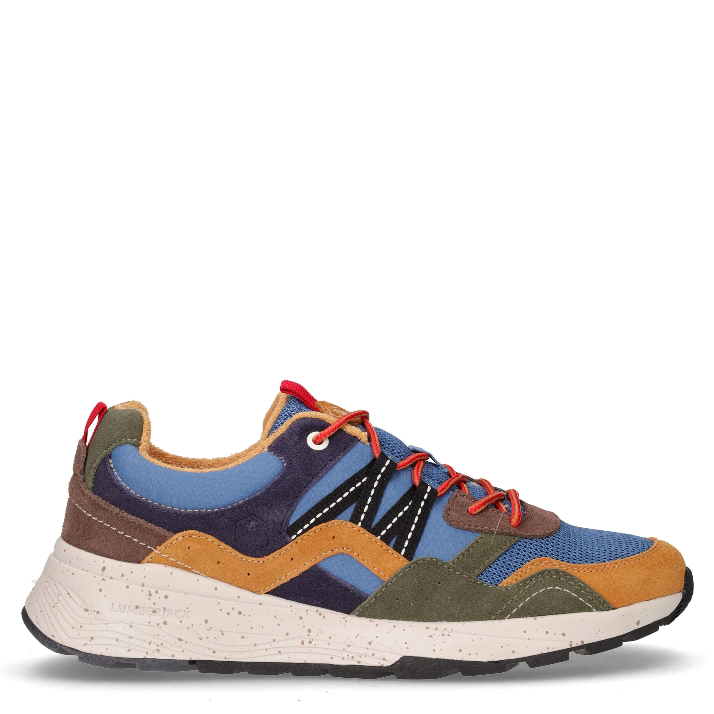 Wilfred sneaker in pelle blu giallo verde