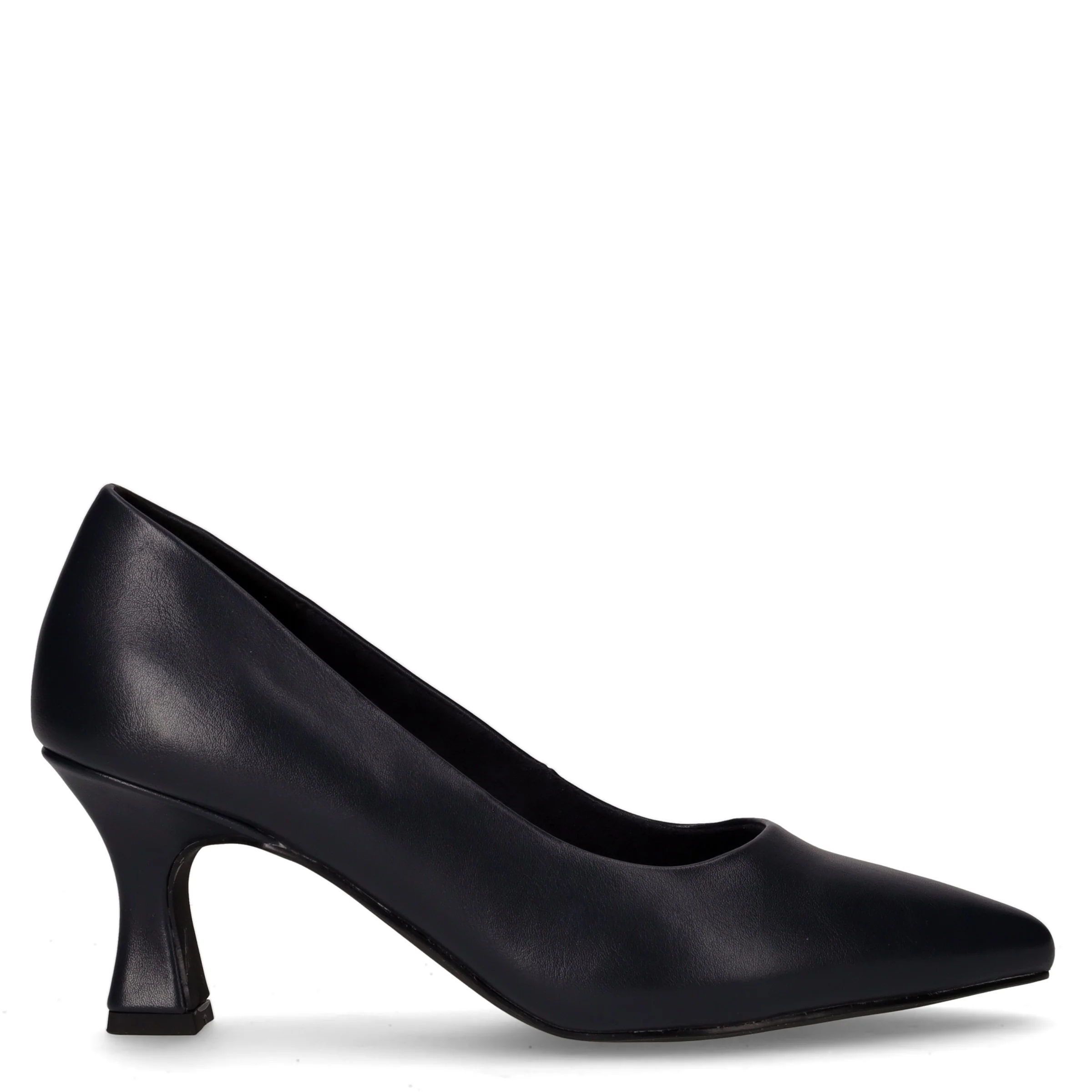 Decollete con tacco in ecopelle blu
