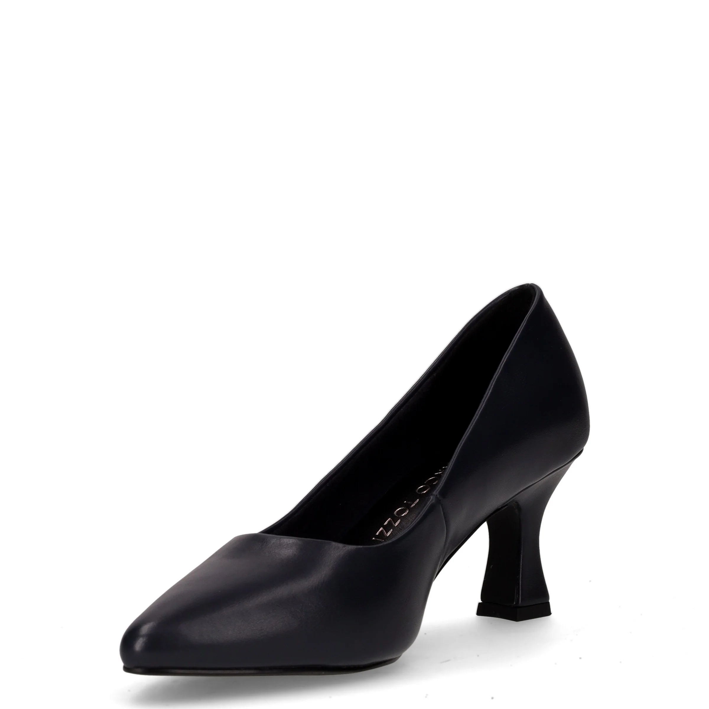 Decollete con tacco in ecopelle blu - Image 3