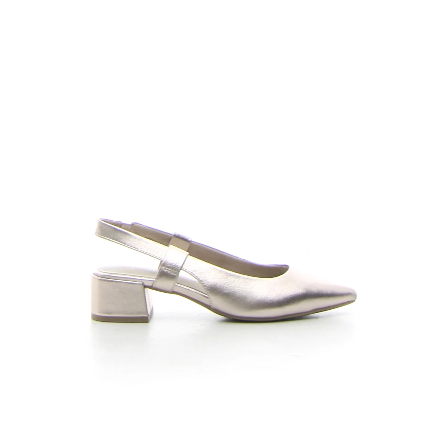 Décolleté slingback a punta platinum