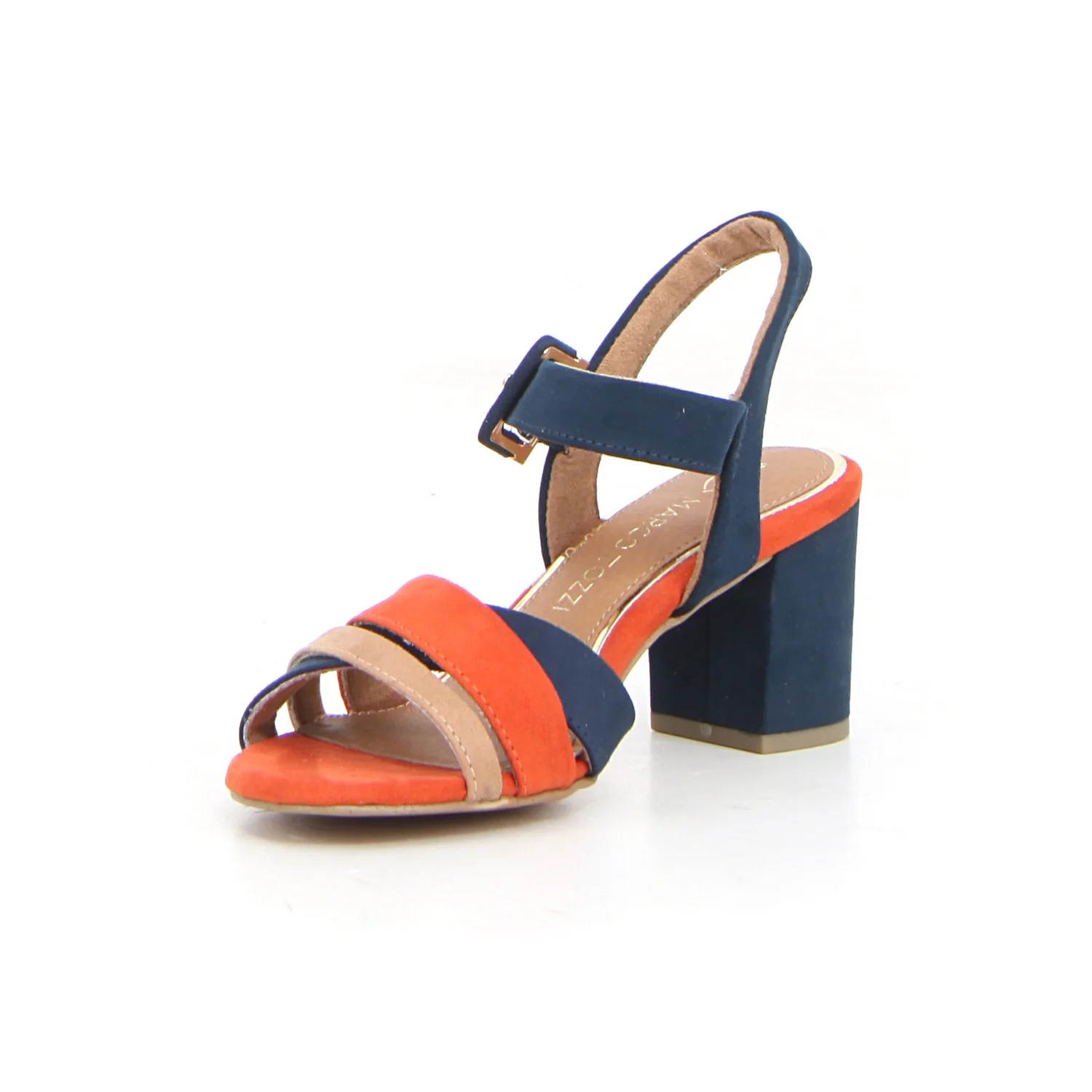 Sandalo con tacco navy comb - Image 3