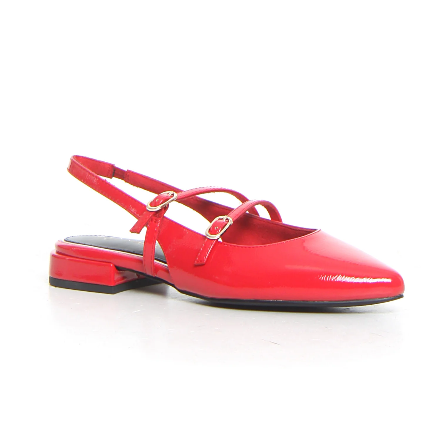 Sandalo slingback a punta red patent - Image 2