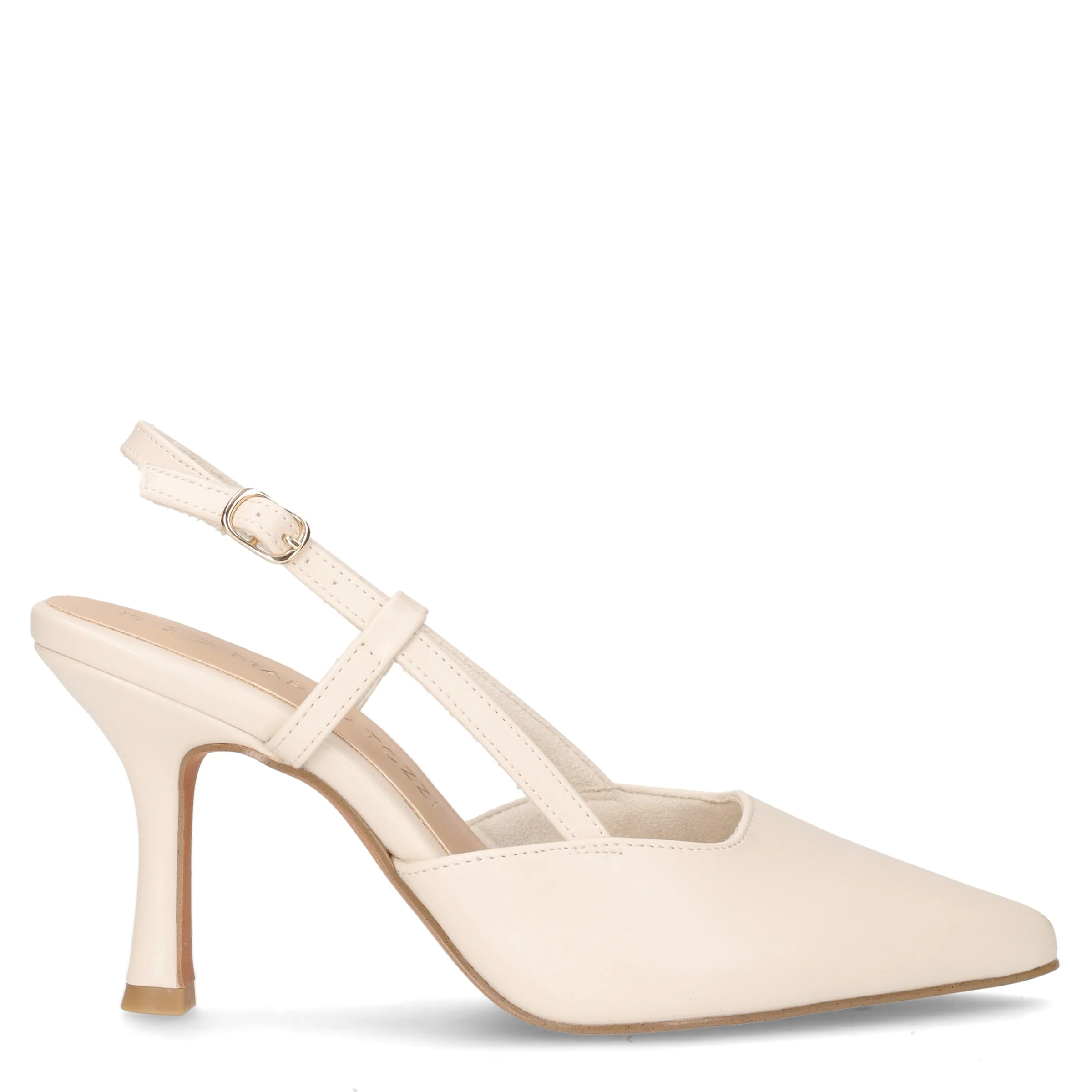 Slingback in ecopelle crema