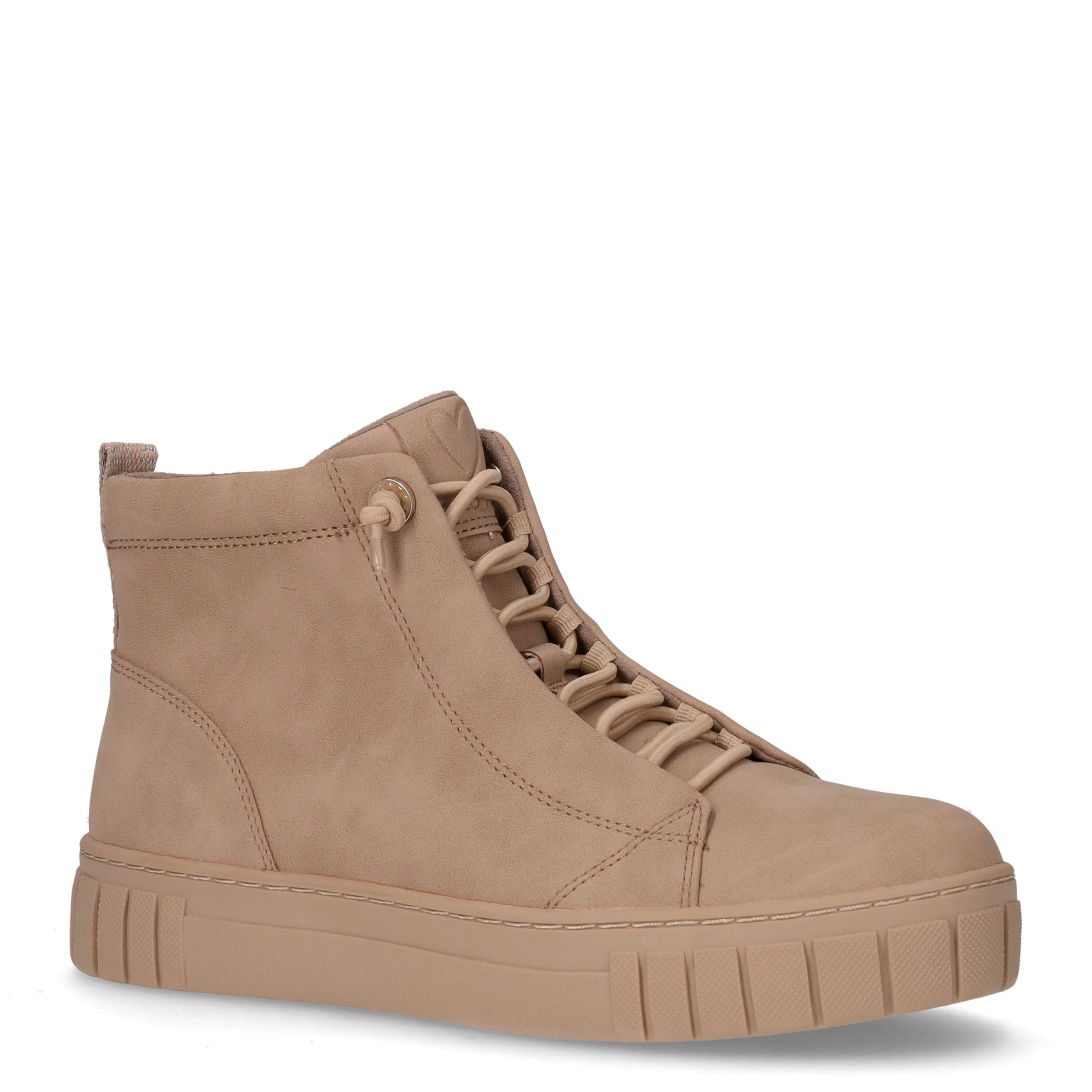 Sneaker in ecopelle con zip taupe - Image 2