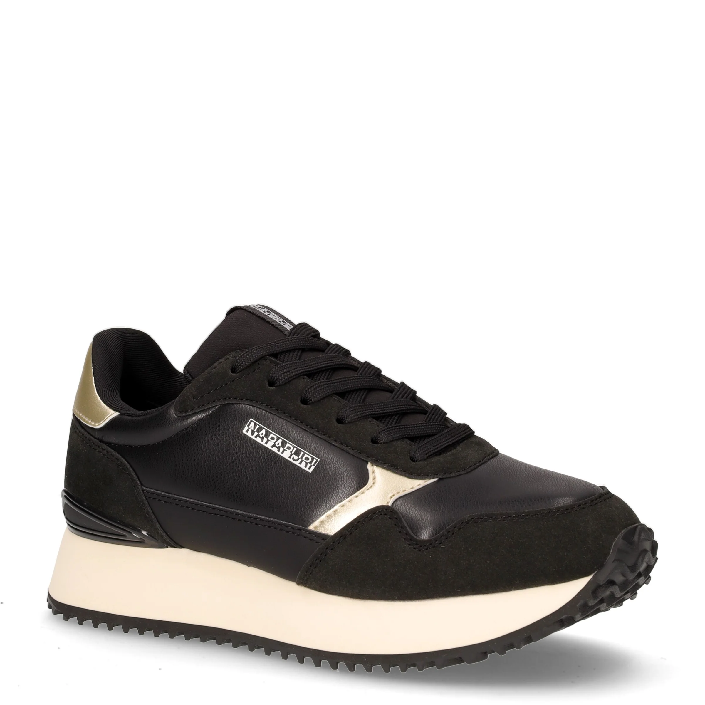 Sneaker in ecopelle e tessuto nero - Image 2