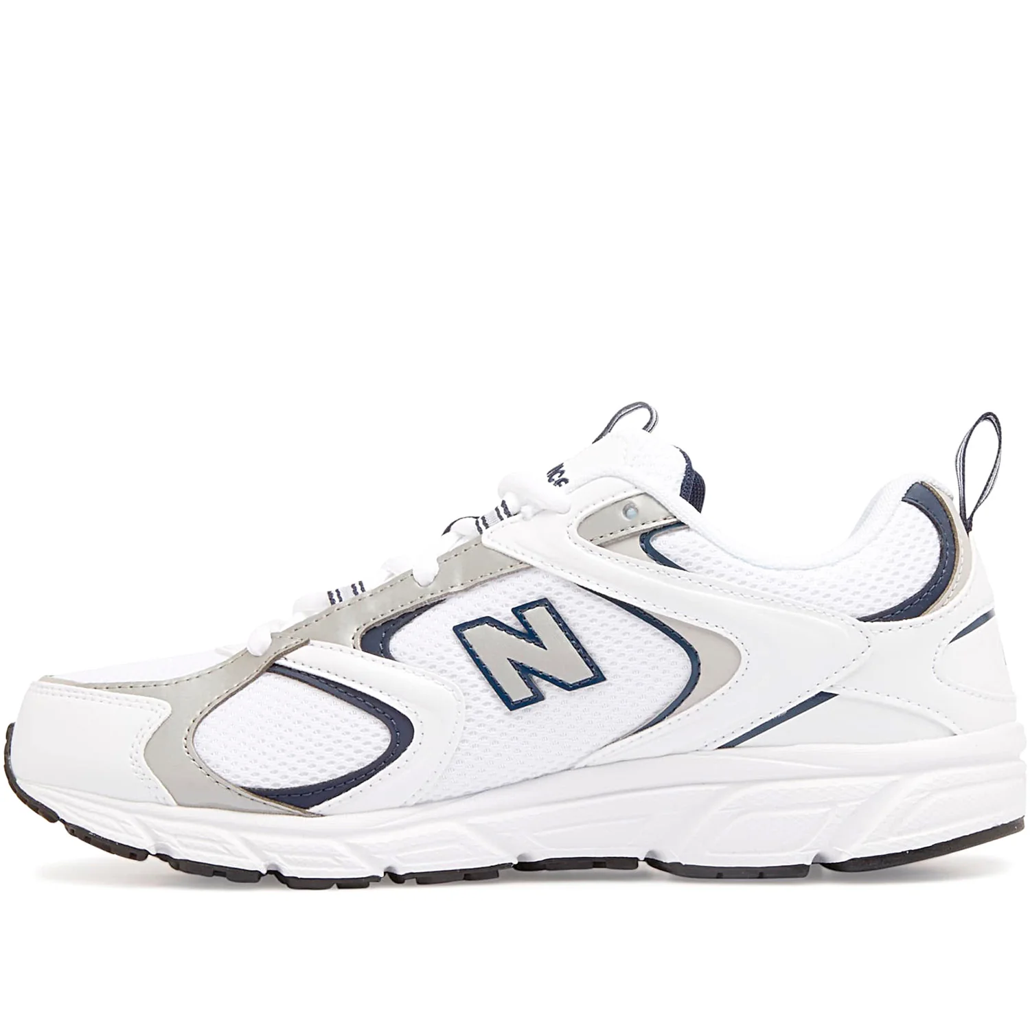 408 sneaker in ecopelle e tessuto bianco argento - Image 3