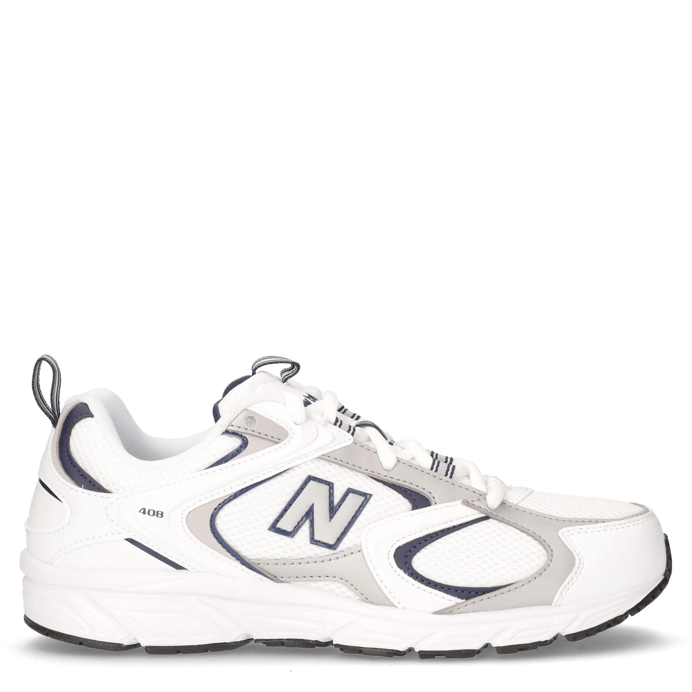 408 sneaker in tessuto ed ecopelle bianco grigio