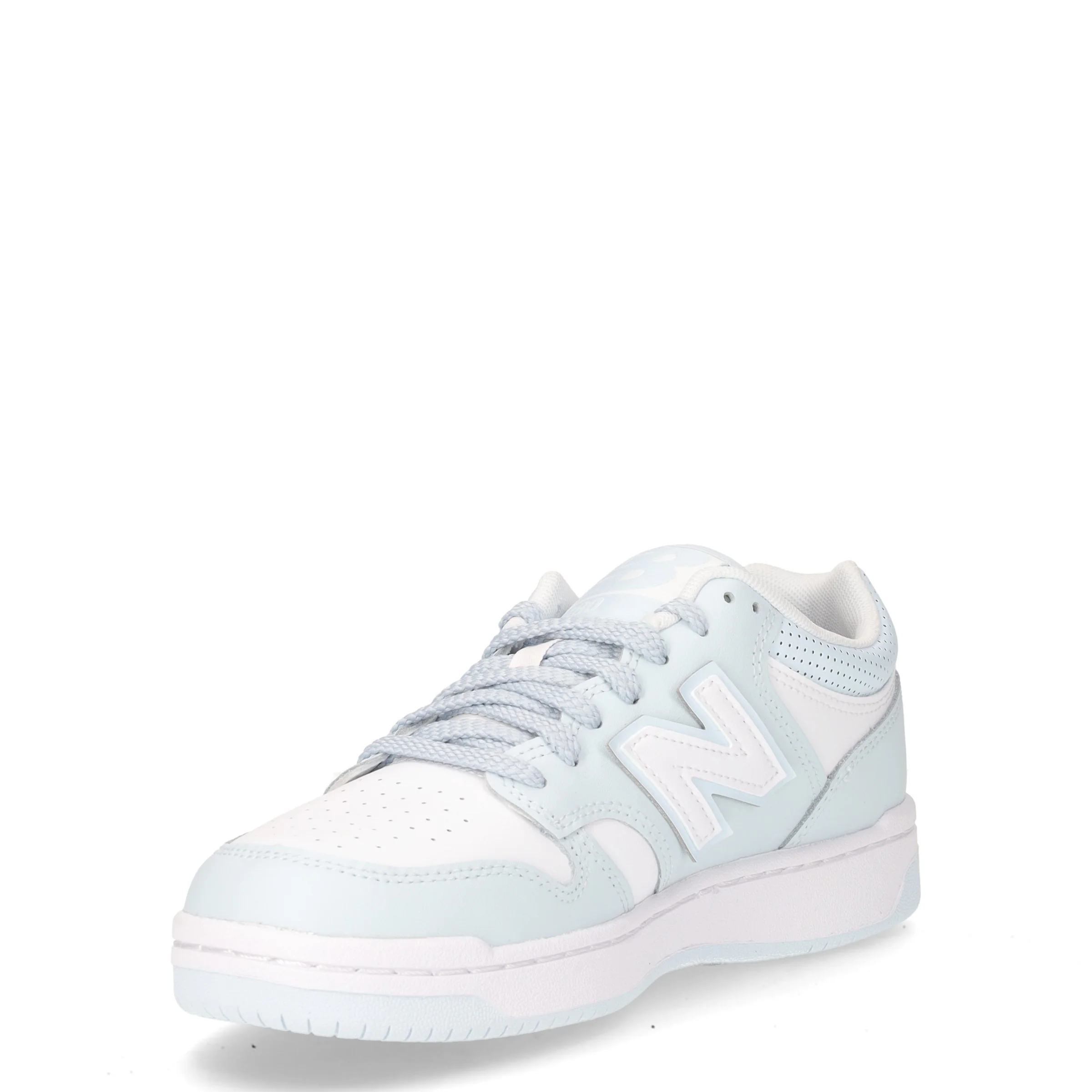 480 sneaker ragazza in pelle azzurro bianco - Image 3