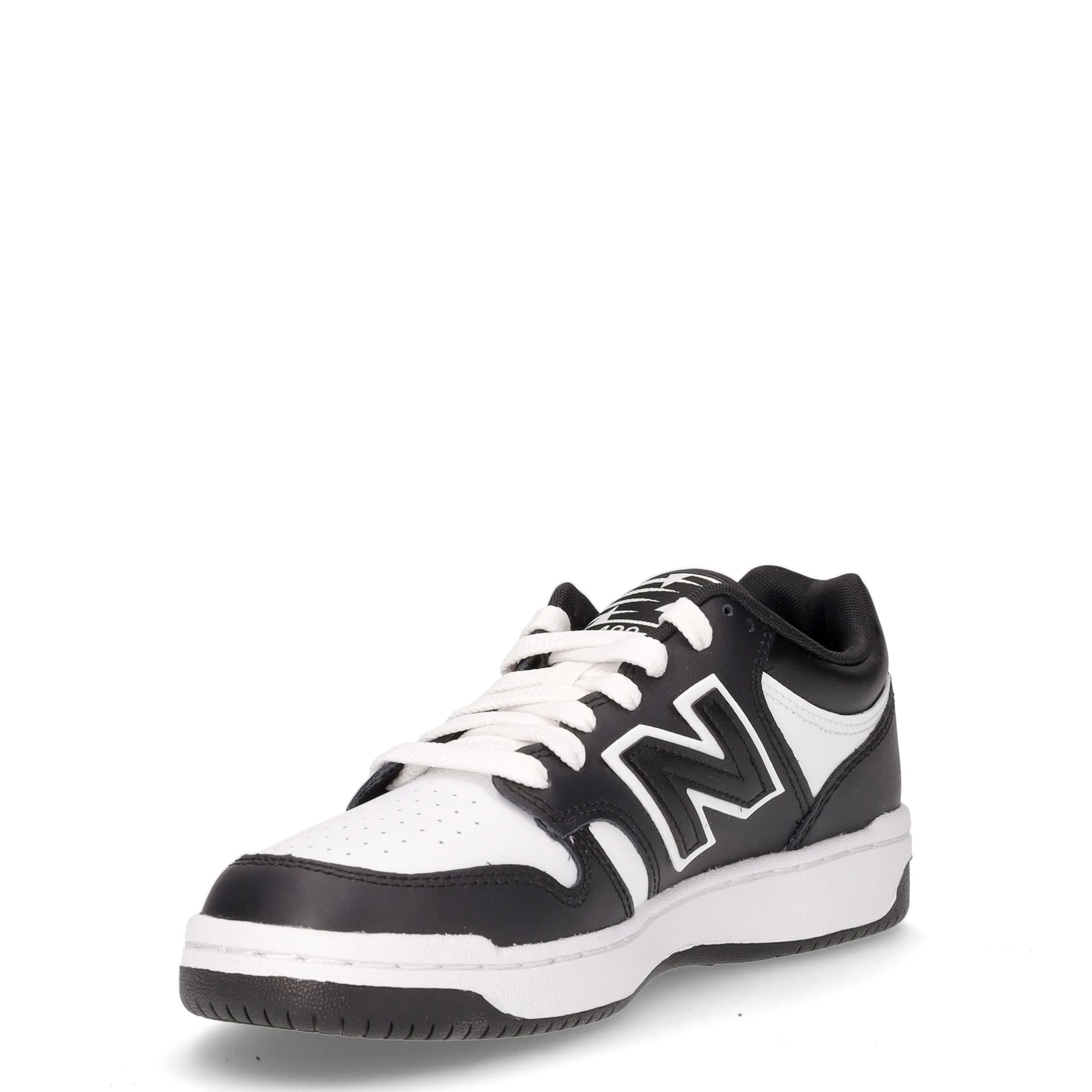 480 sneaker ragazzo in pelle nero bianco - Image 3