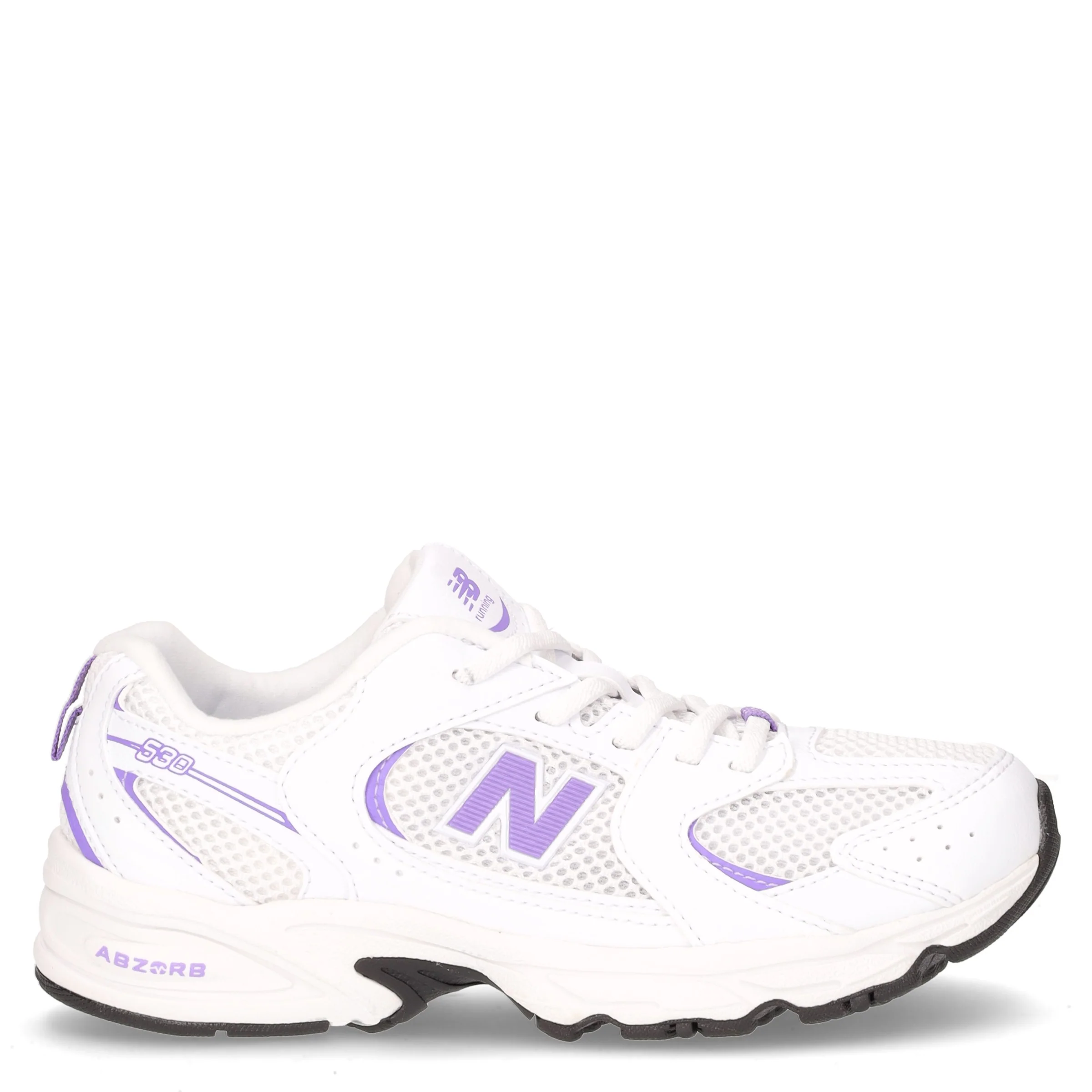 530 sneaker bambina in ecopelle e tessuto bianco
