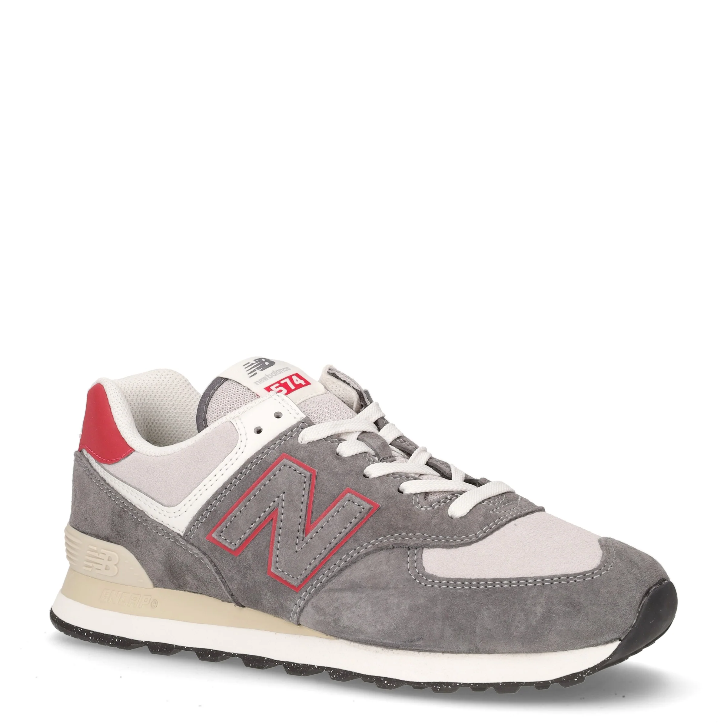 574 sneaker in pelle e tessuto grigio - Image 2