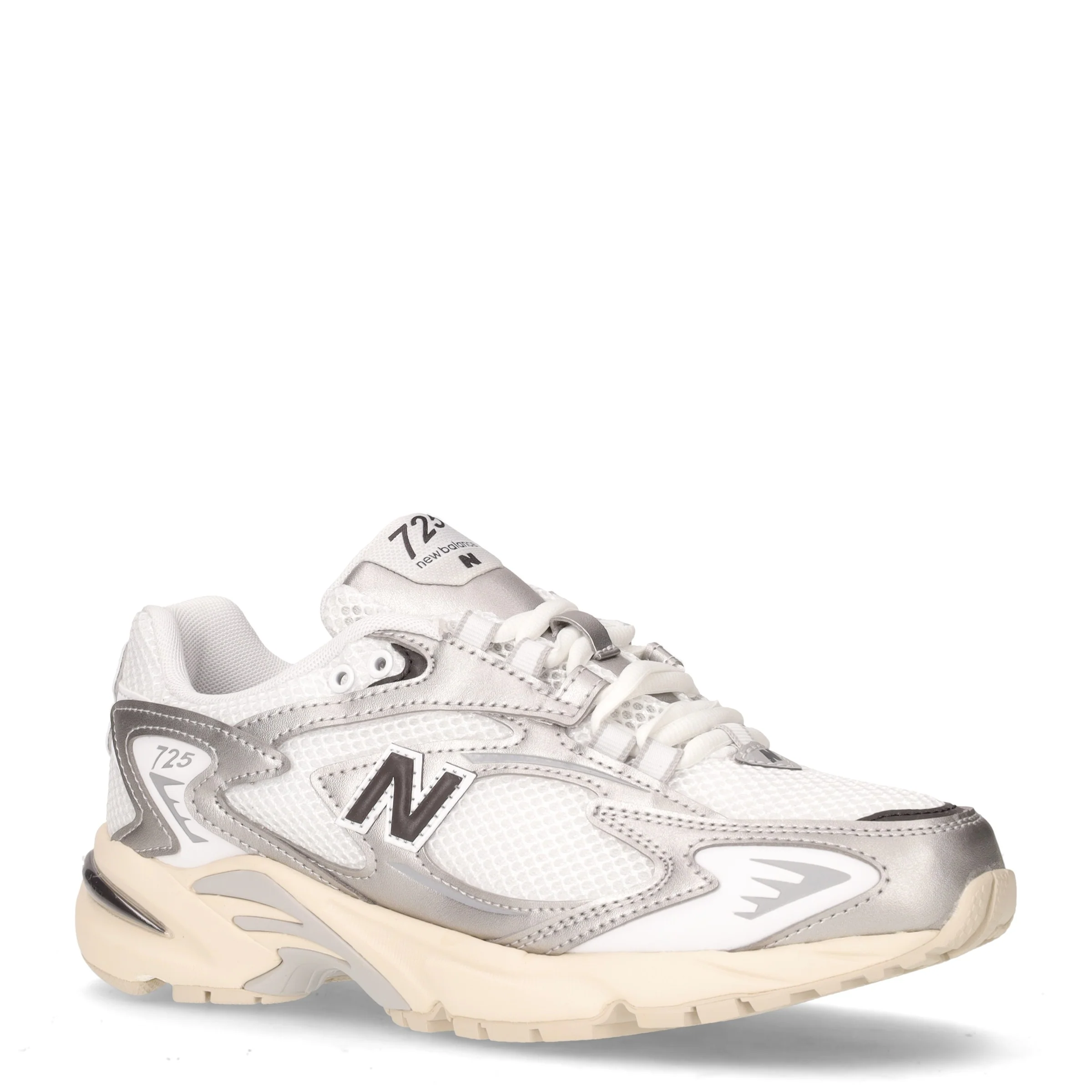 725 sneaker in ecopelle e tessuto bianco argento - Image 2