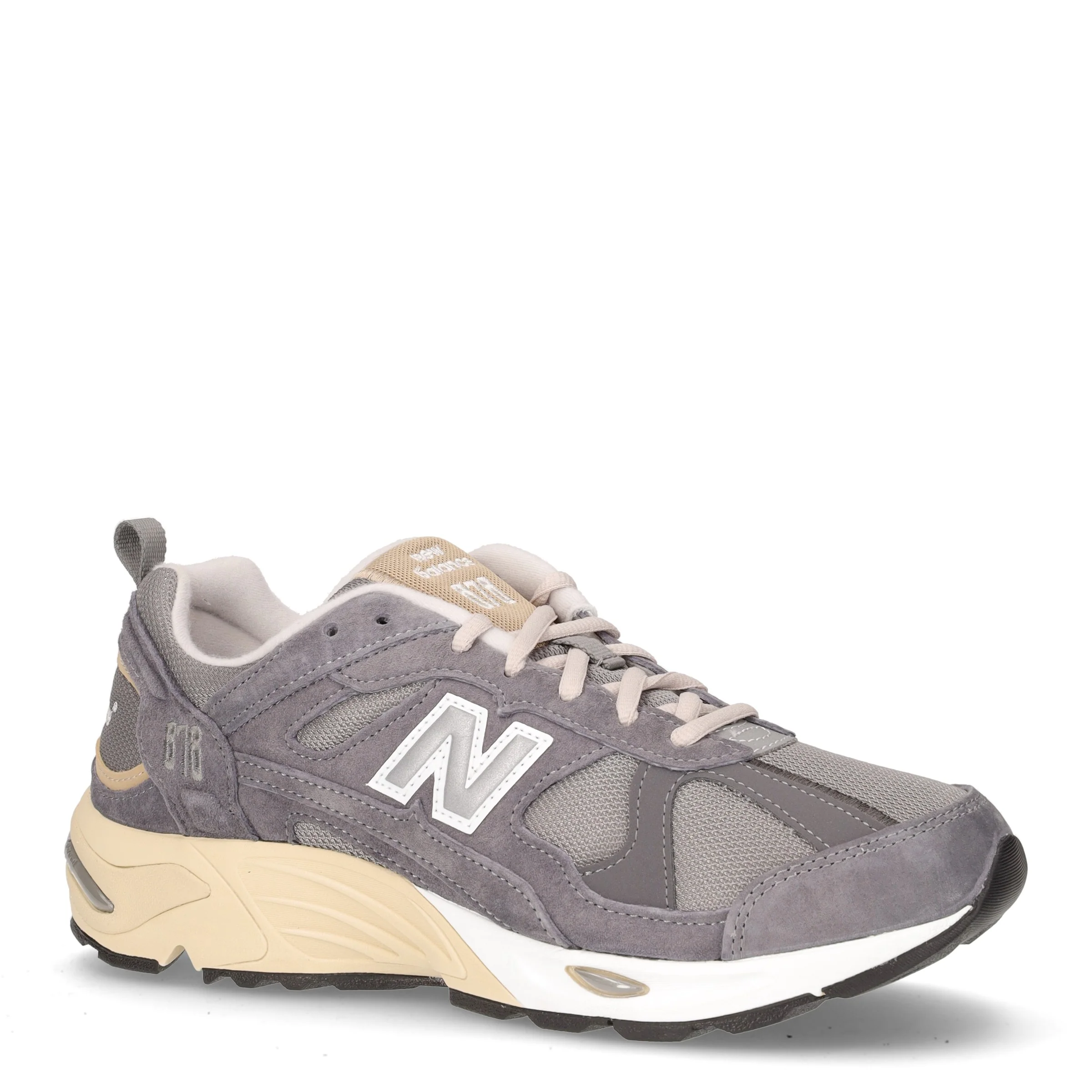 878 sneaker in pelle e tessuto grigio - Image 2