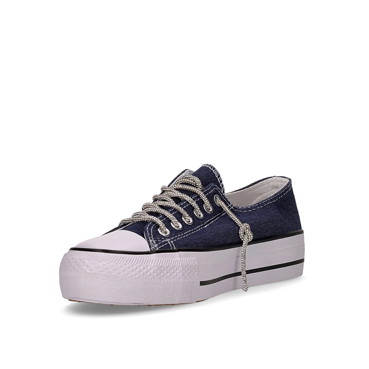 Sneaker con platform denim - Image 3