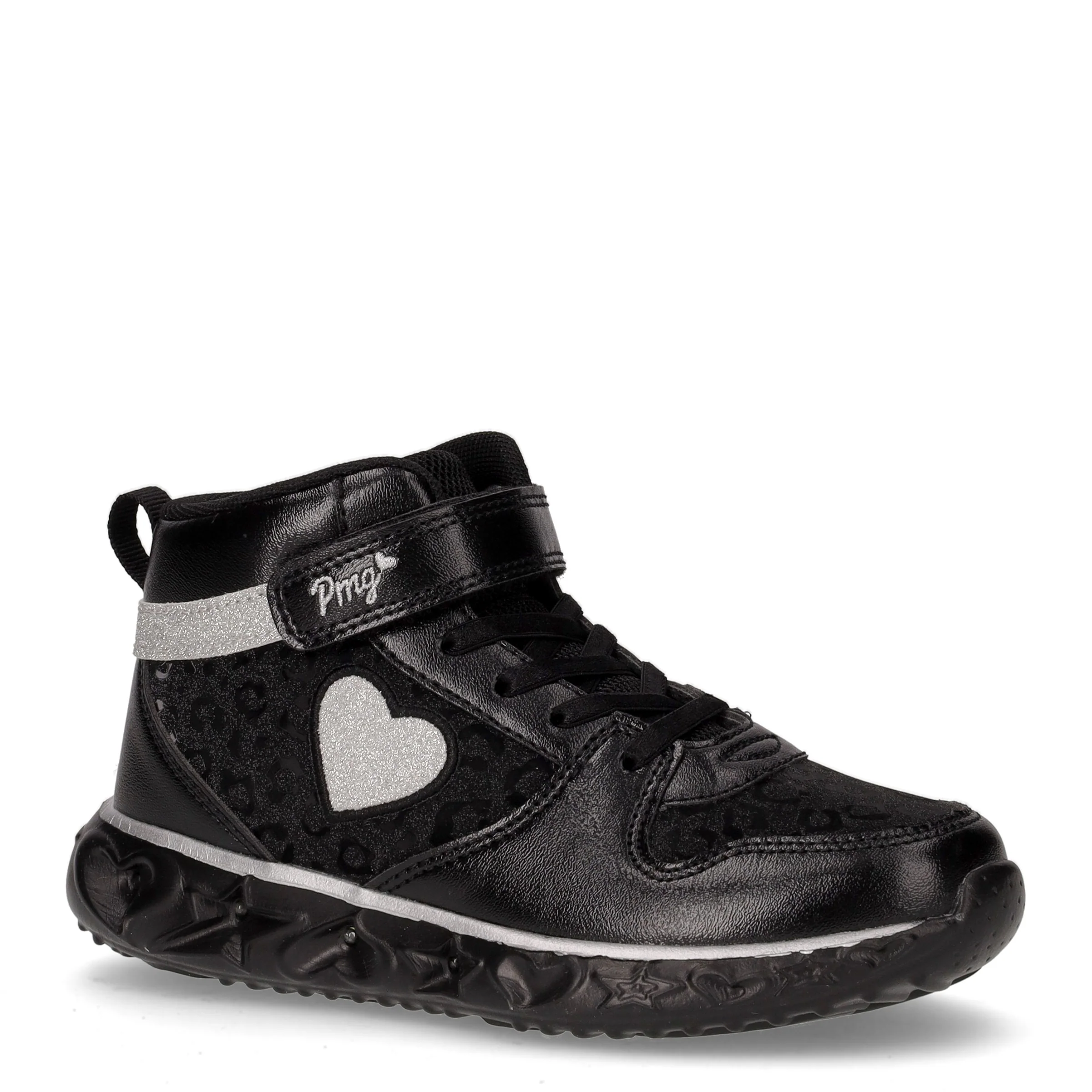 Mid sneaker da bambina in tessuto nero - Image 2