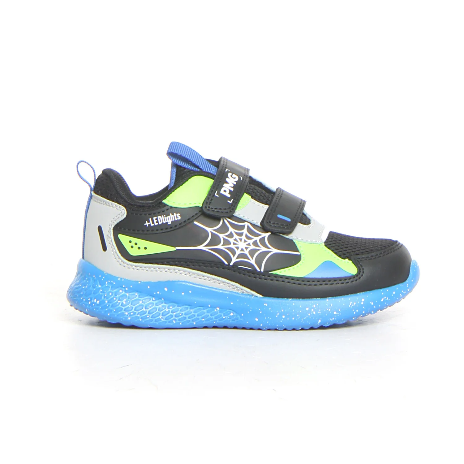 Sneaker con luci da bambino grigio nero