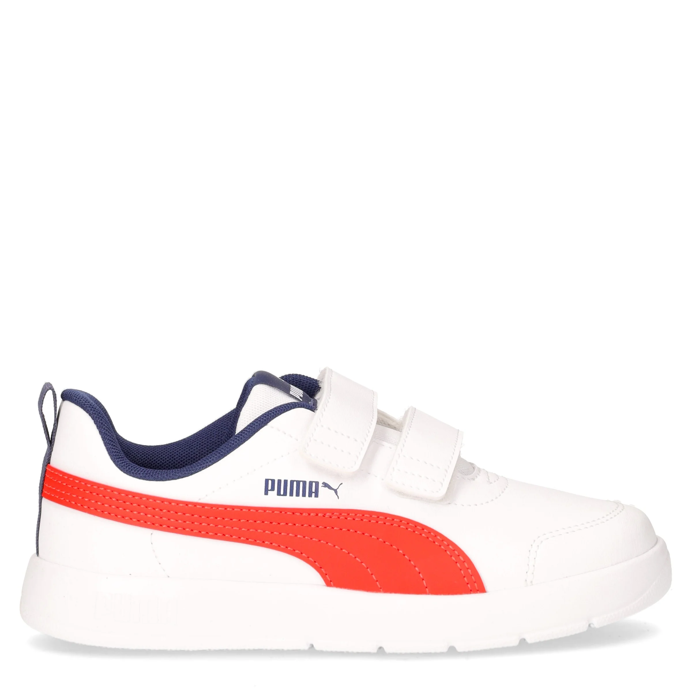 Courtflex v3 sneaker in ecopelle bambino bianco rosso