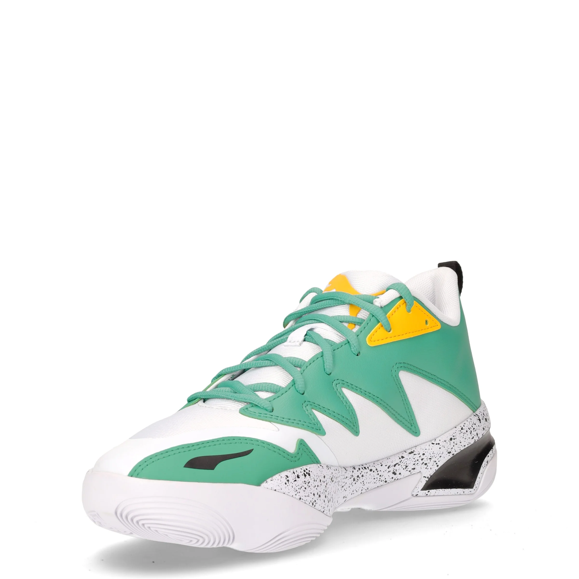 Genetics Speckle scarpa da basket in tessuto nero bianco argento - Image 3