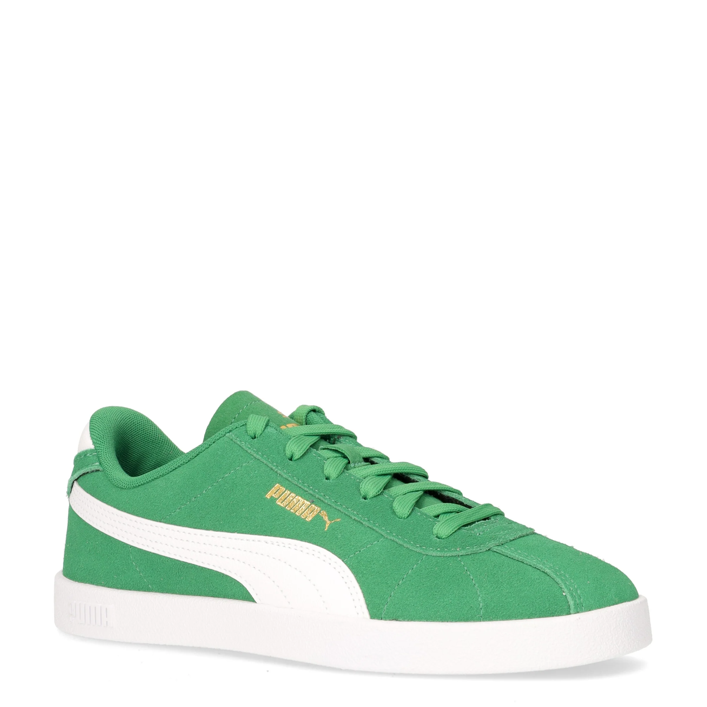 Puma Club II sneaker ragazzo in pelle scamosciata verde bianco - Image 2