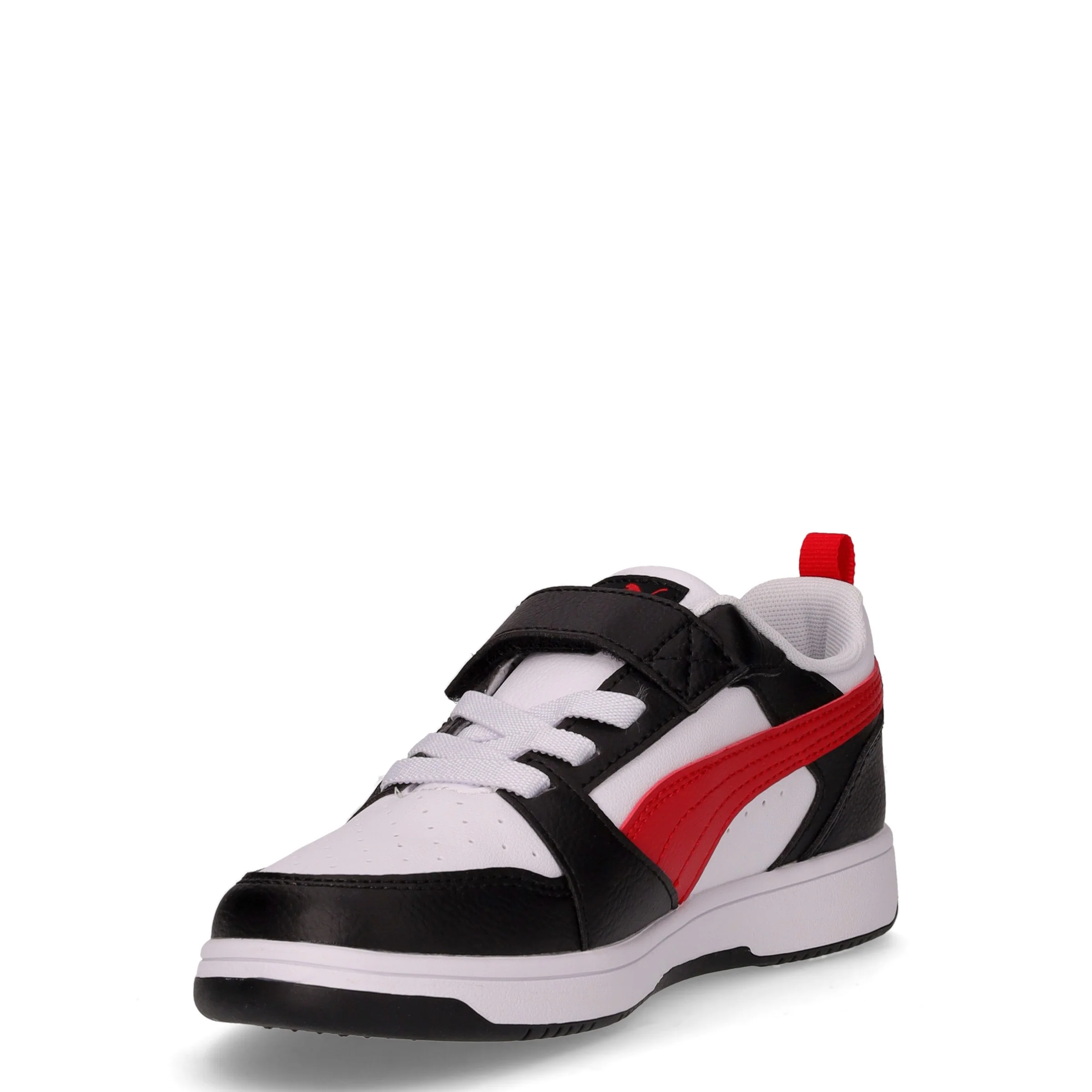 Rebound V6 Lo sneaker da bambino in ecopelle bianco nero - Image 3